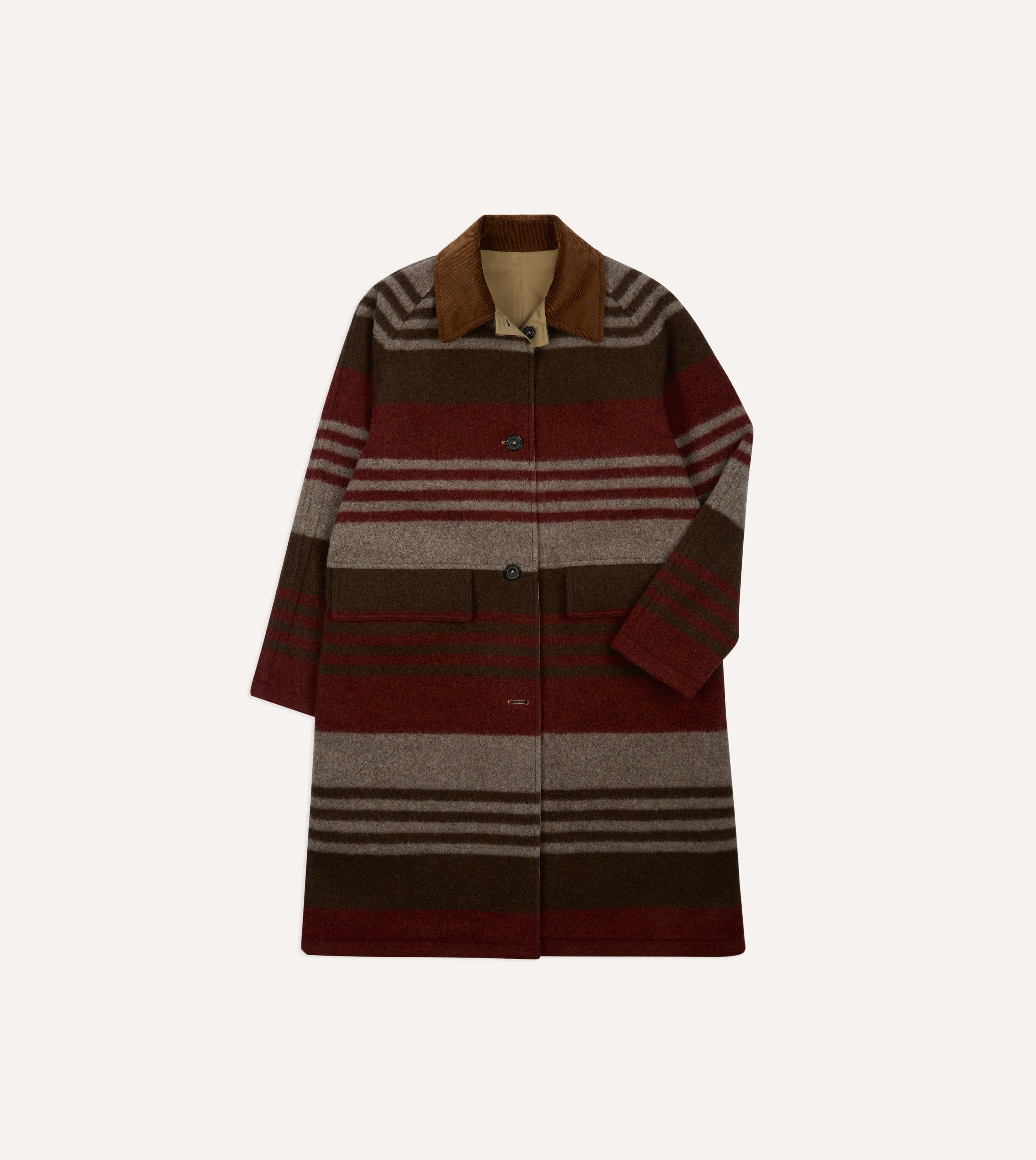 Reversible Cotton-Blanket Raglan Mac - Image 2