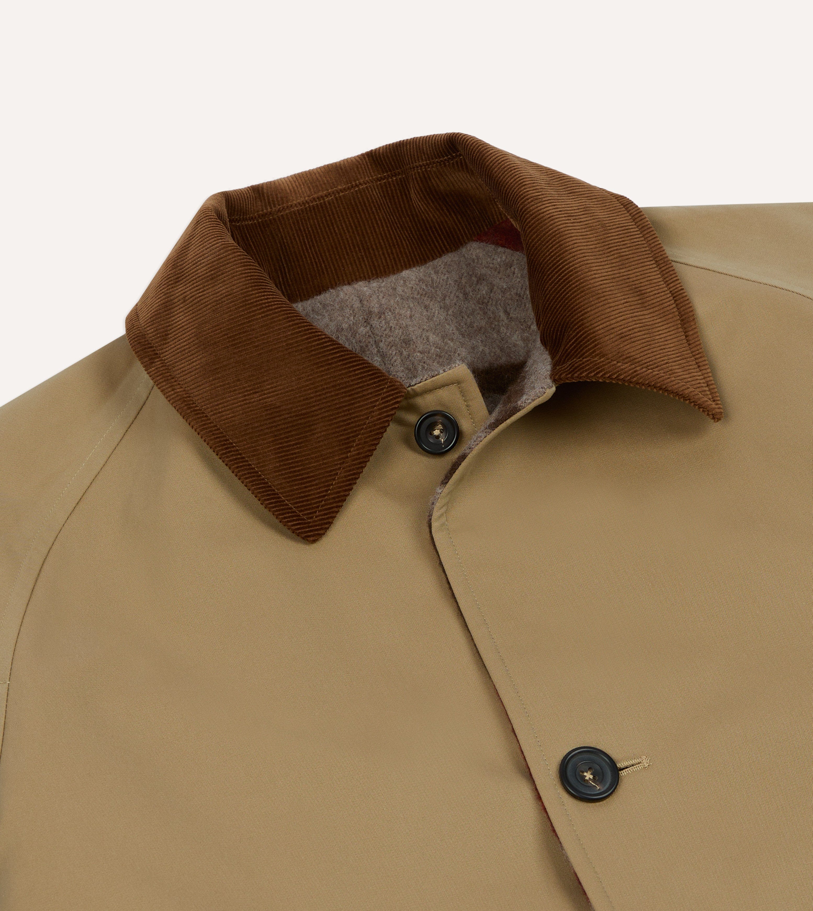 Reversible Cotton-Blanket Raglan Mac - Image 4