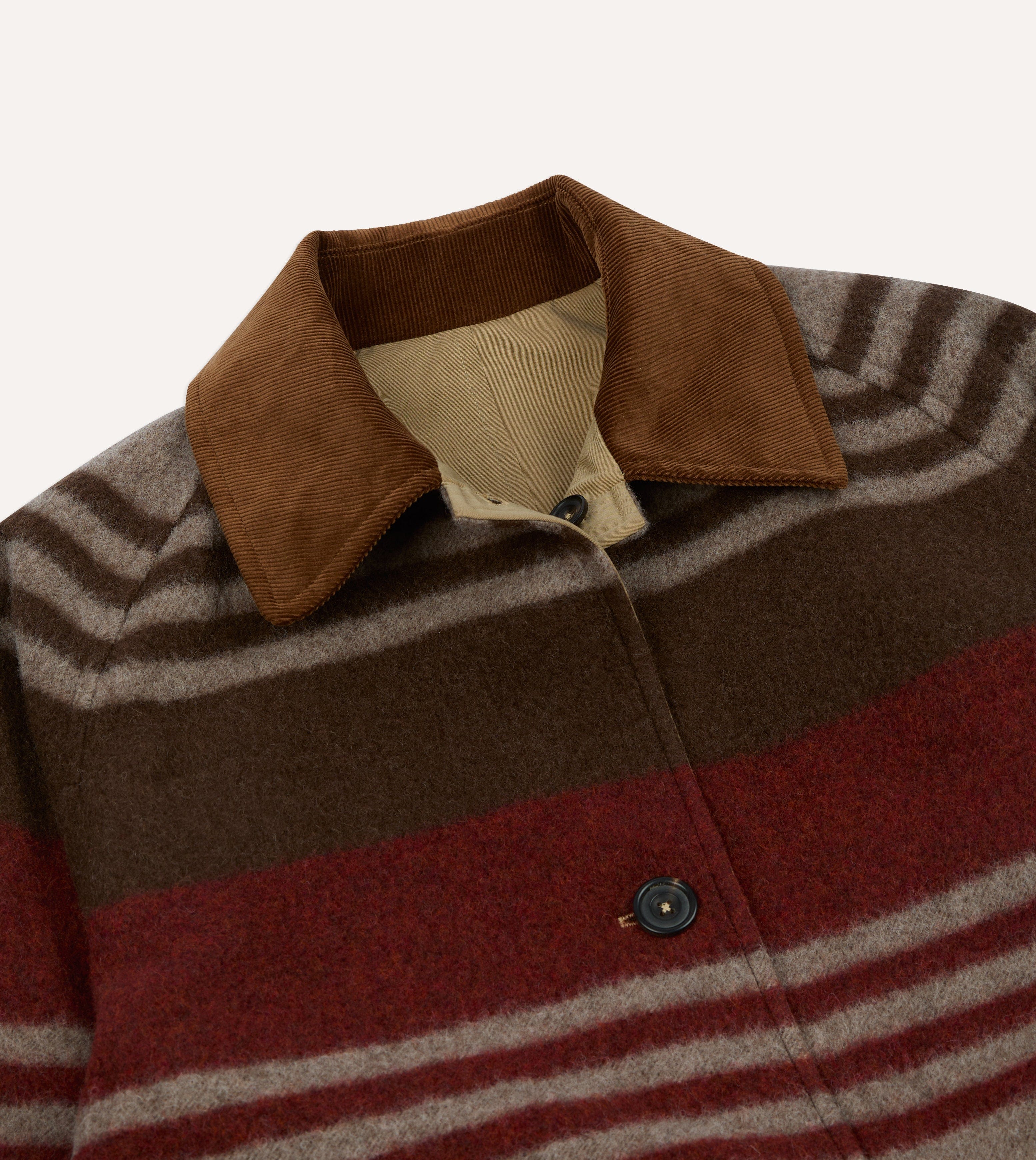 Reversible Cotton-Blanket Raglan Mac - Image 9