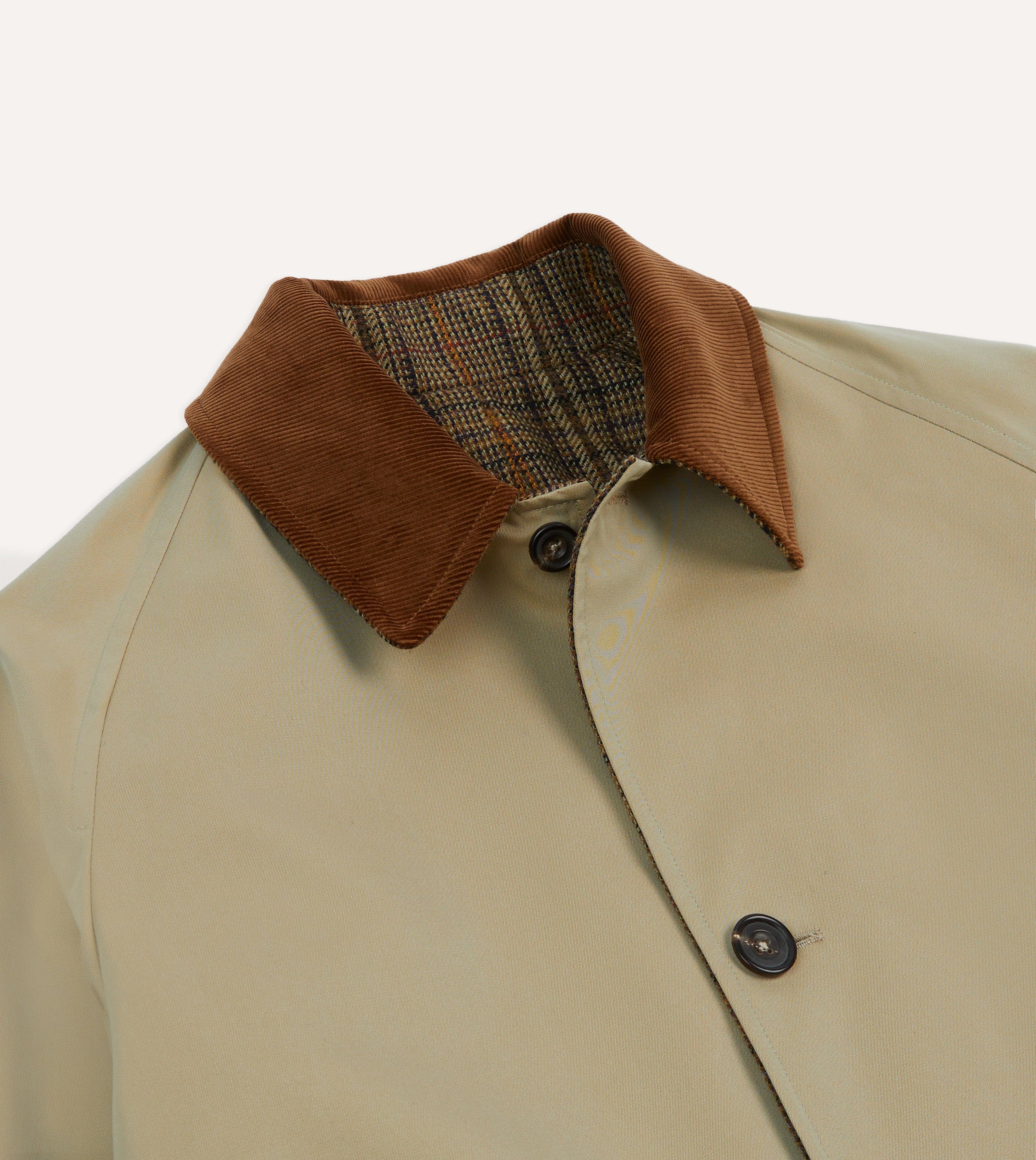 Reversible Cotton-Tweed Raglan Mac - Image 4