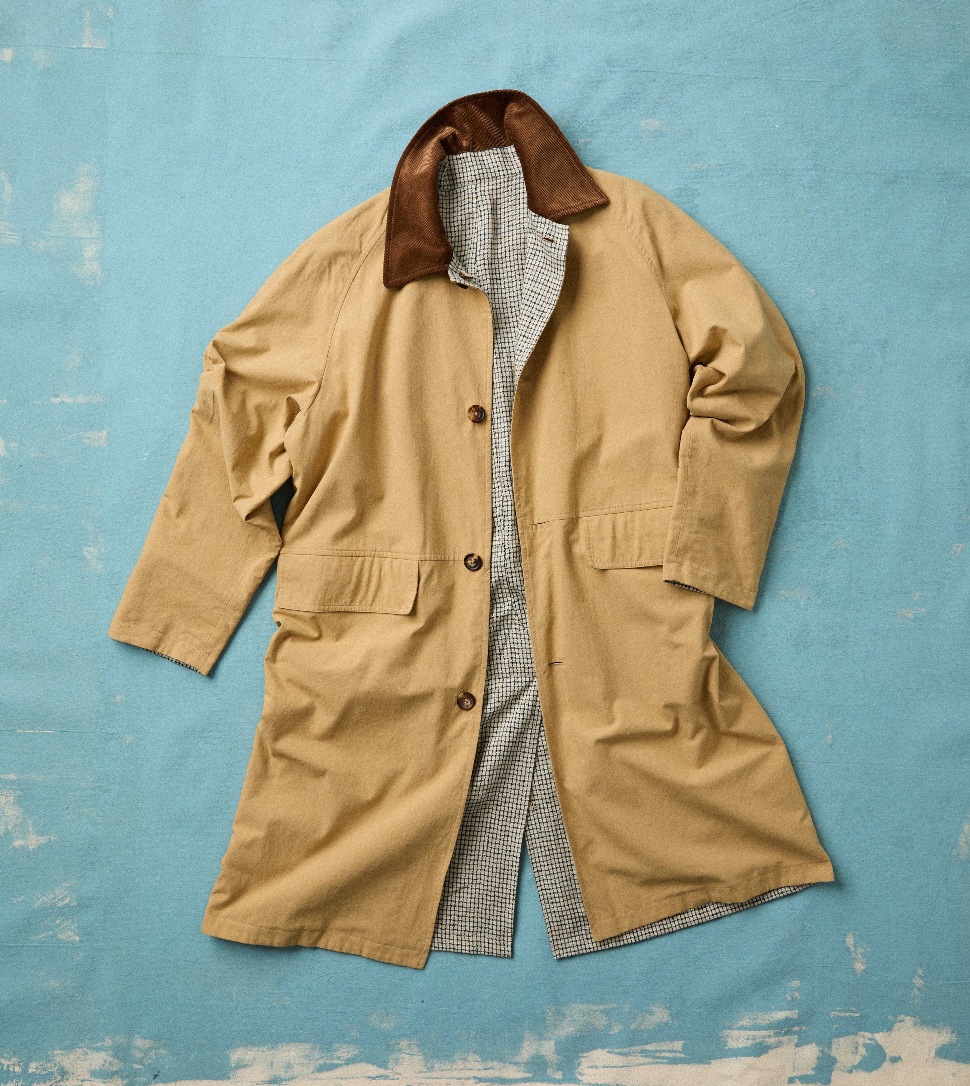 Reversible Linen–Cotton Raglan Mac - Image 19