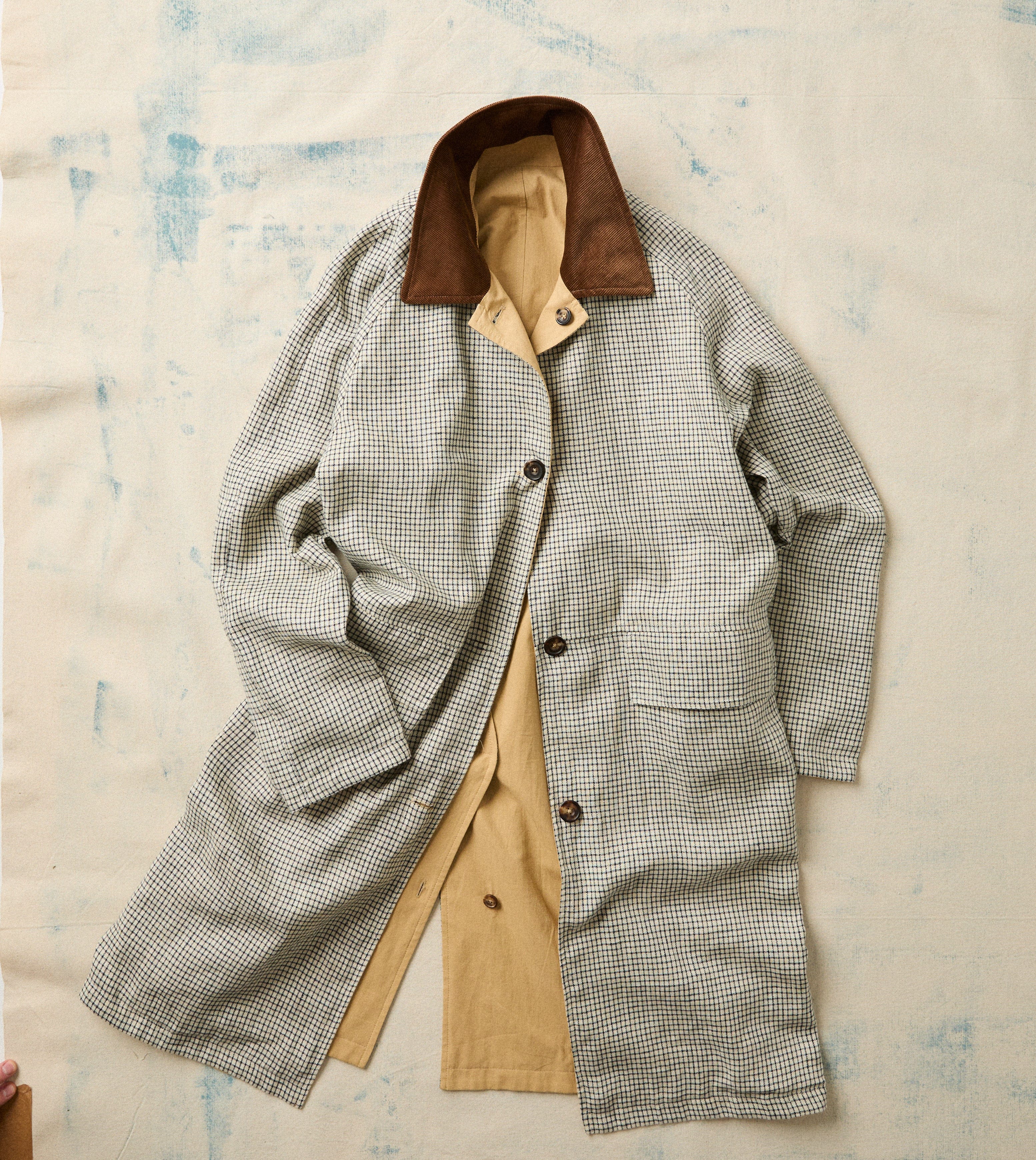 Reversible Linen–Cotton Raglan Mac - Image 2