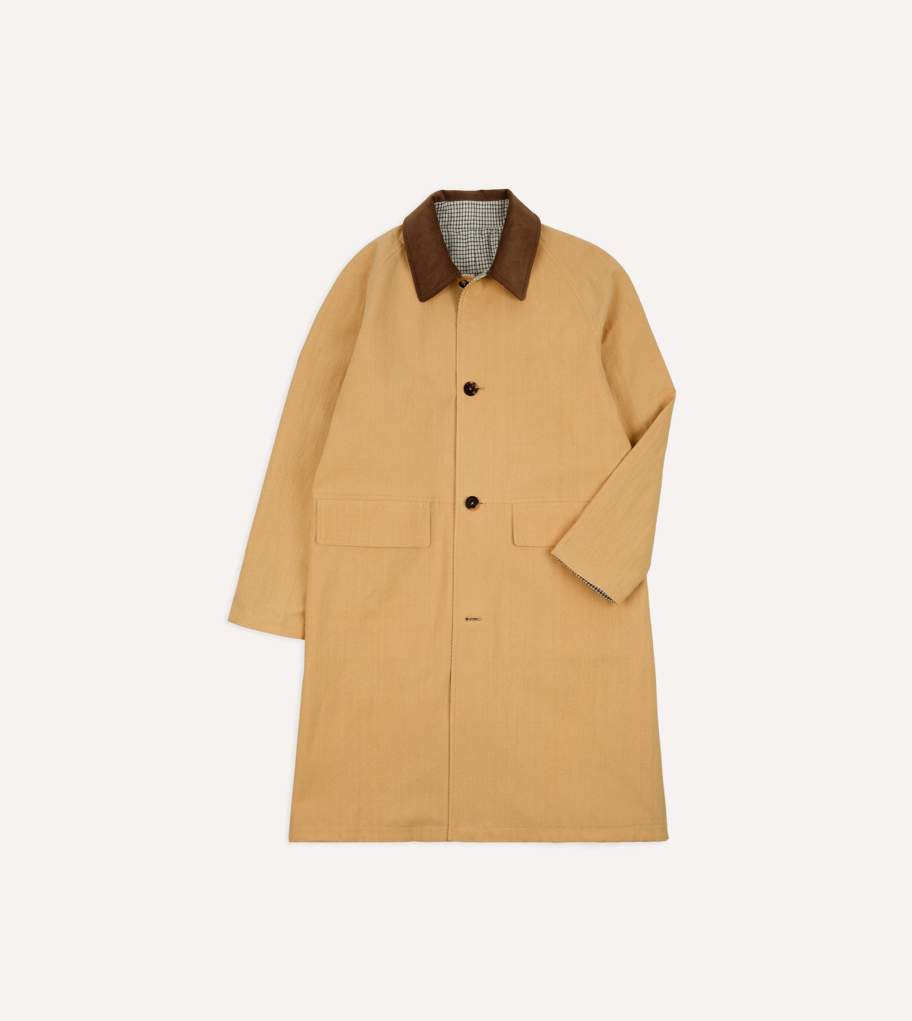 Reversible Linen–Cotton Raglan Mac - Image 3