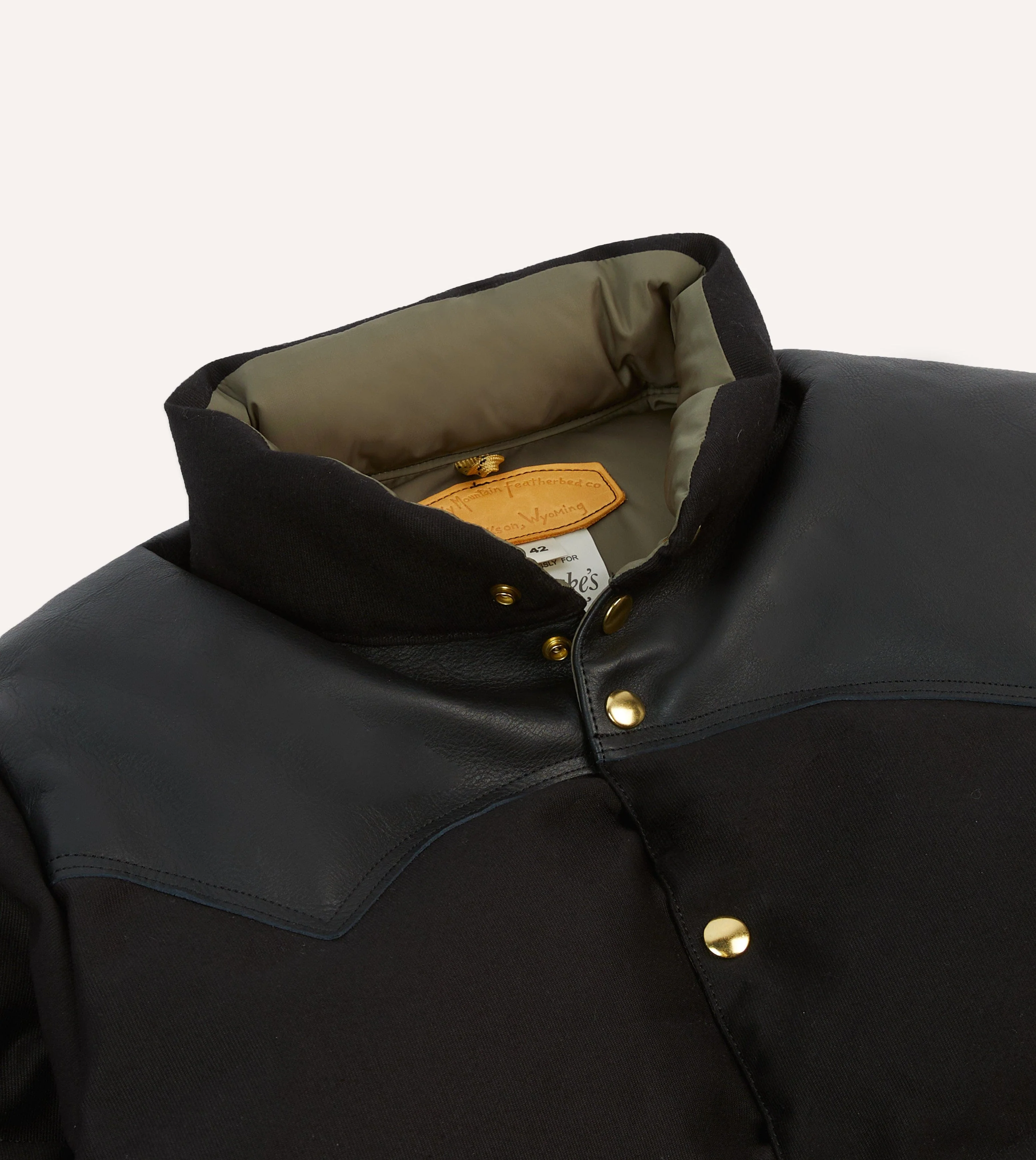 Rocky Mountain Featherbed for Drake's Black Cotton Christy Down Jacket - Image 3