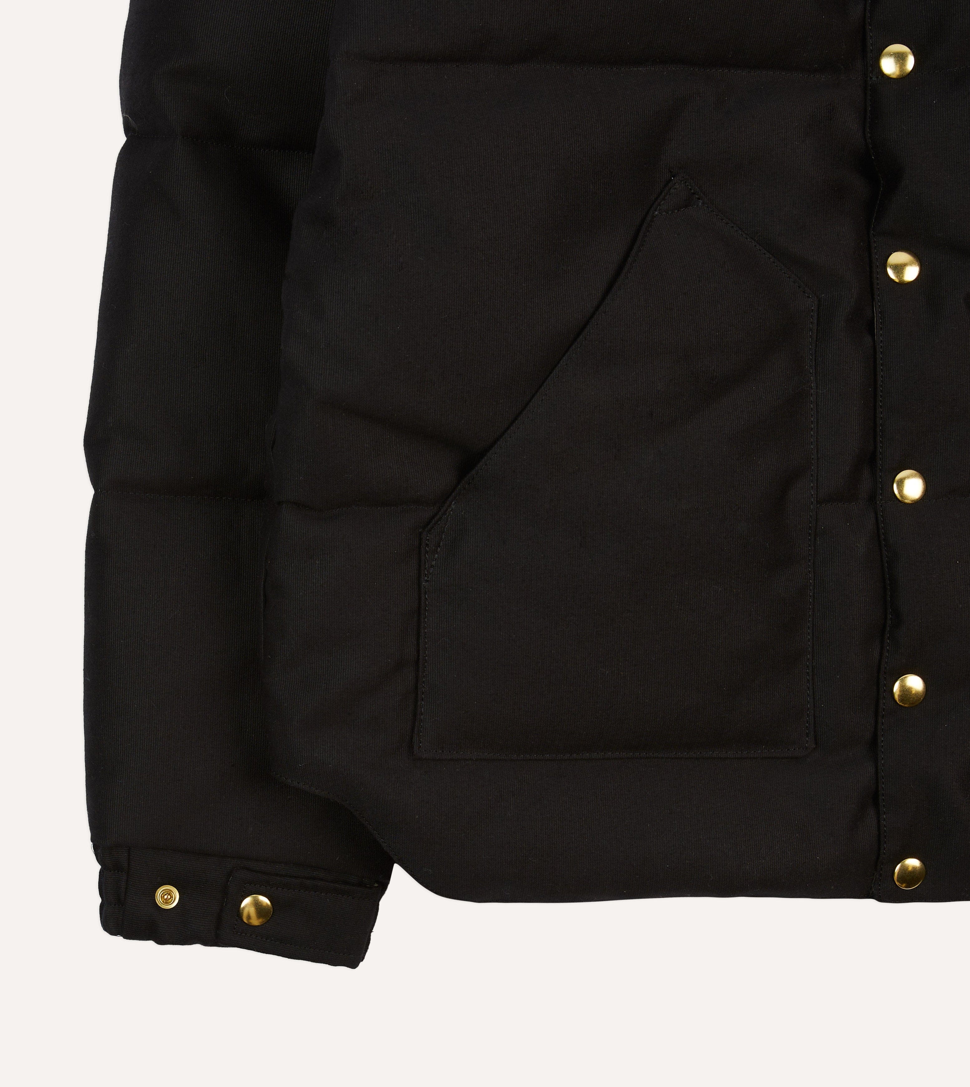 Rocky Mountain Featherbed for Drake's Black Cotton Christy Down Jacket - Image 5