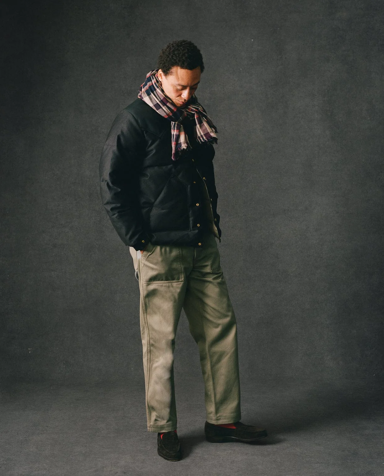 Rocky Mountain Featherbed for Drake's Black Cotton Christy Down Jacket - Image 9