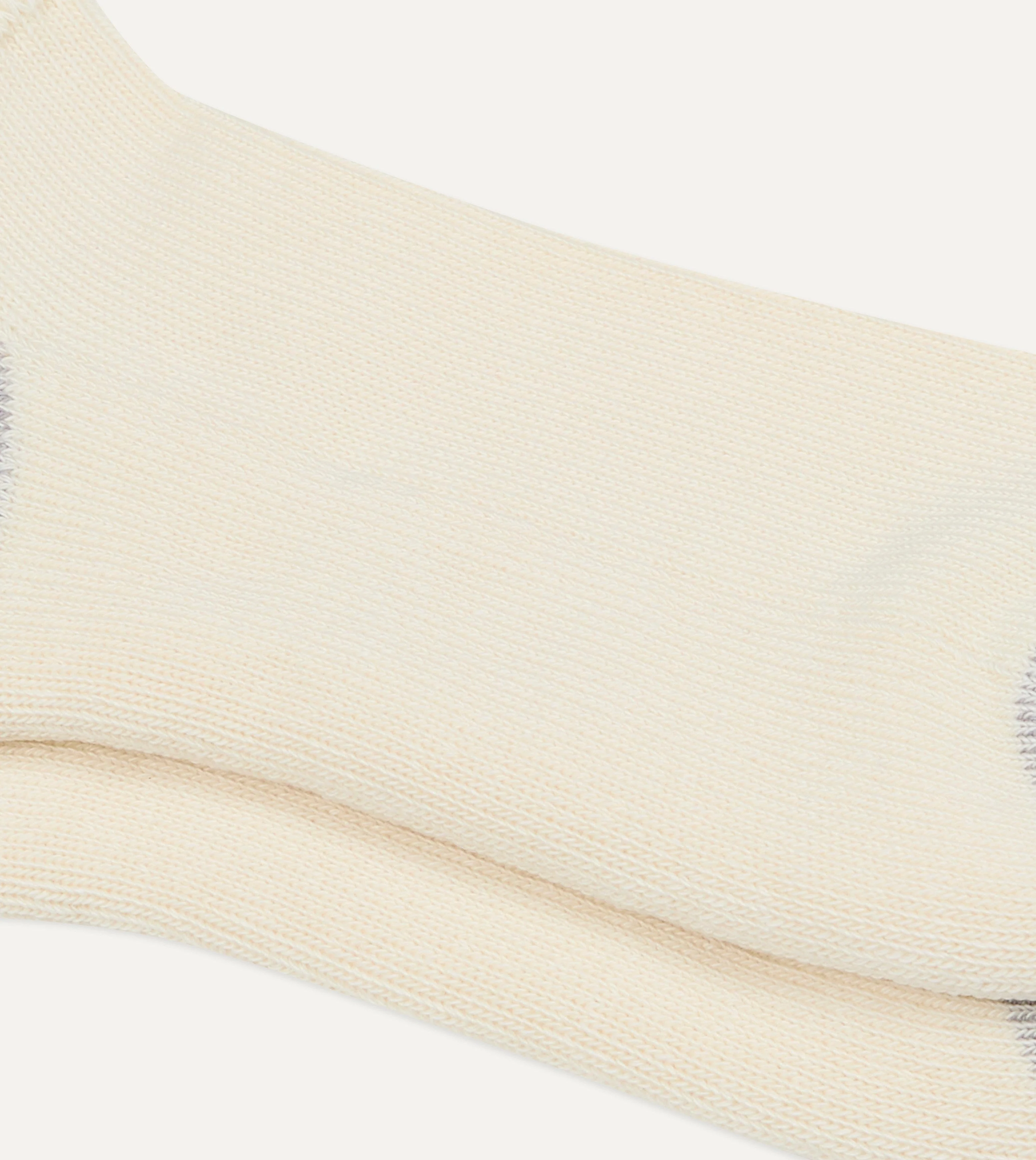 RoToTo Burgundy and Yellow Cotton Crew Socks - Image 2