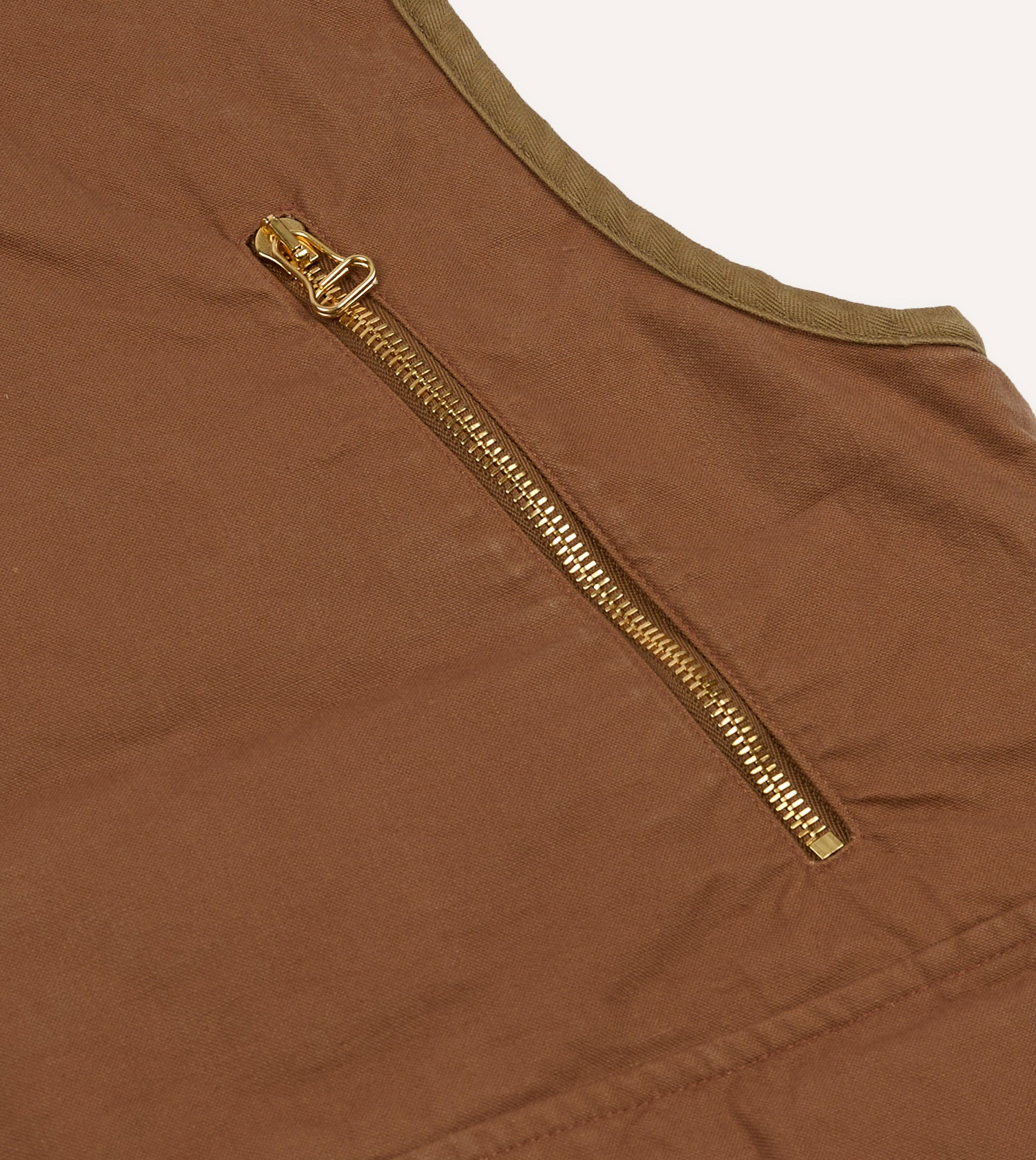 Rust Cotton Urban Safari Vest - Image 6