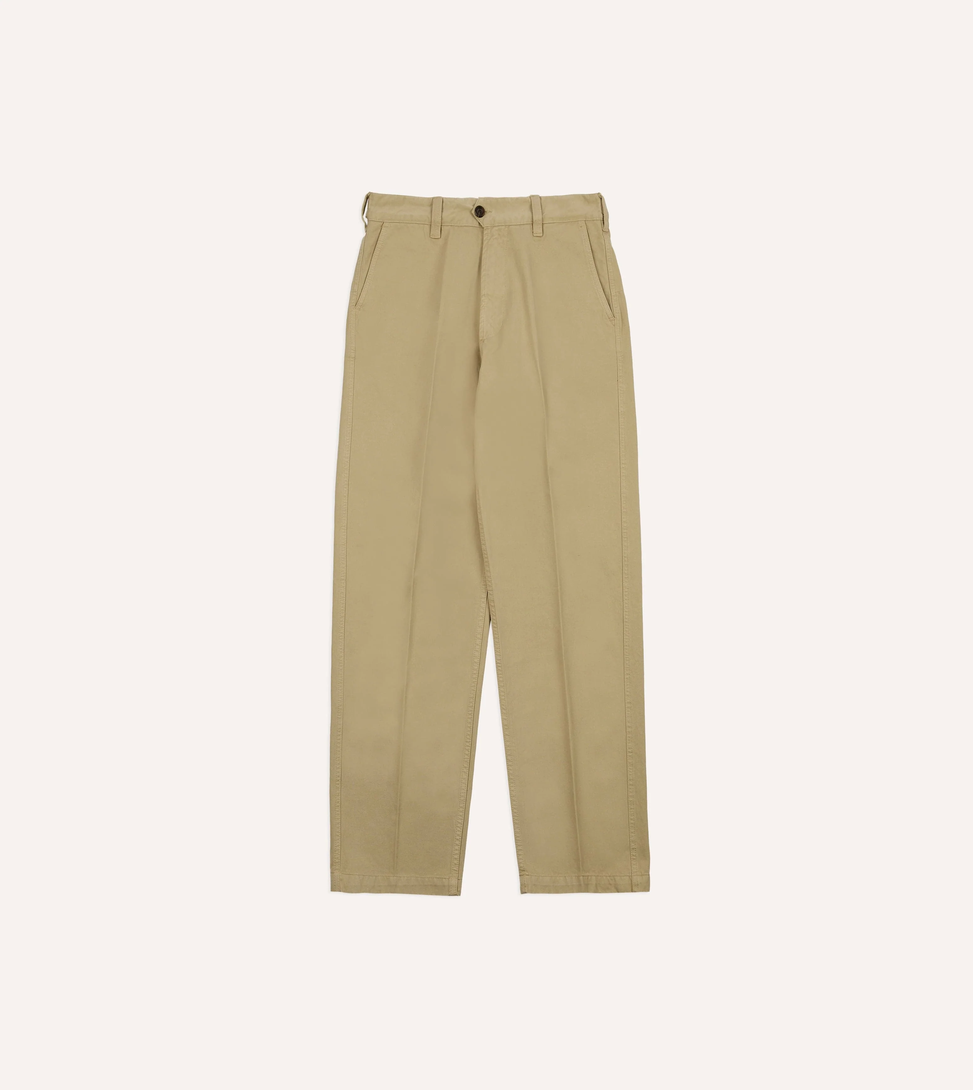 Sand Heavy Cotton Flat Front Chino - Image 3