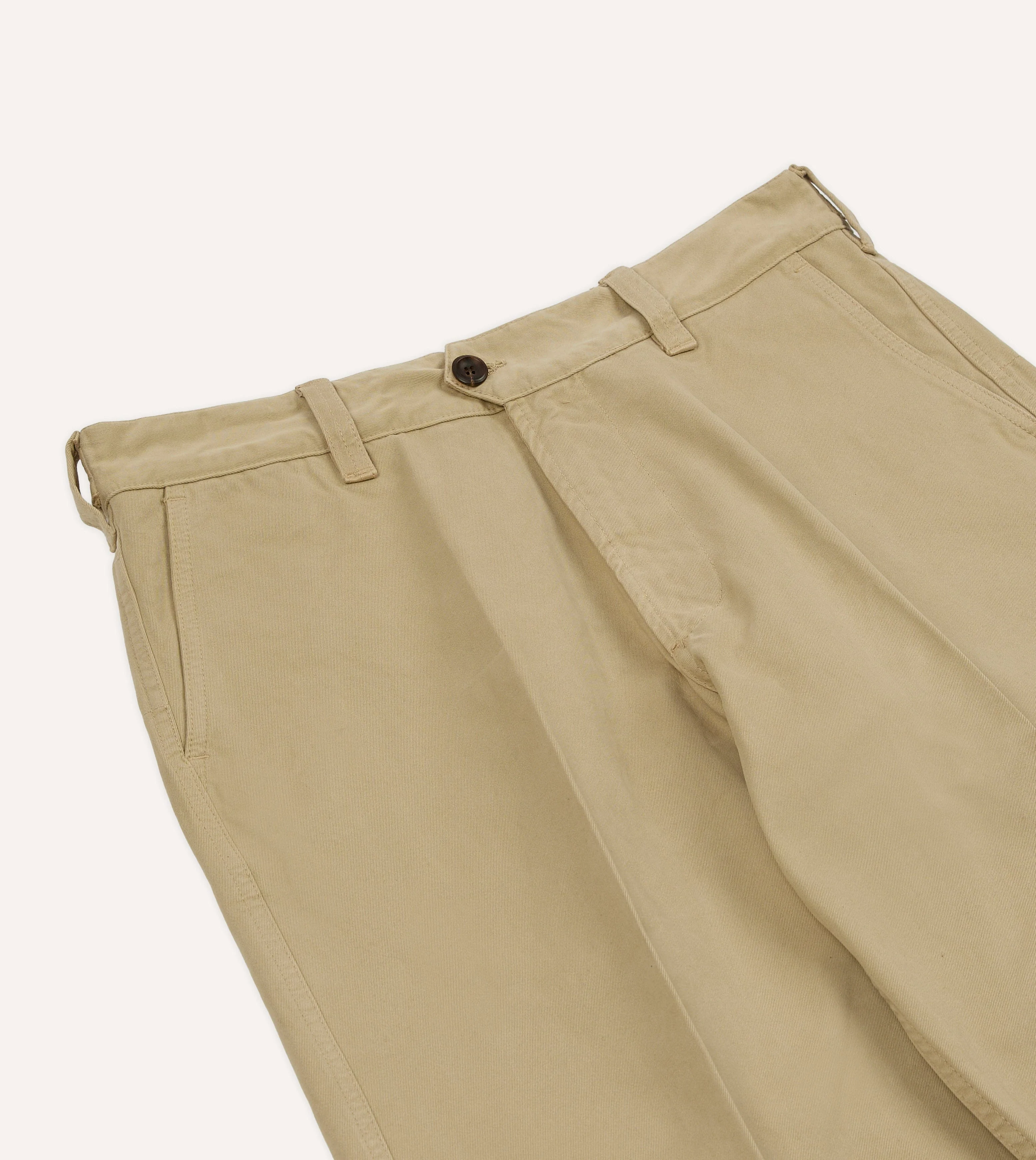 Sand Heavy Cotton Flat Front Chino - Image 4