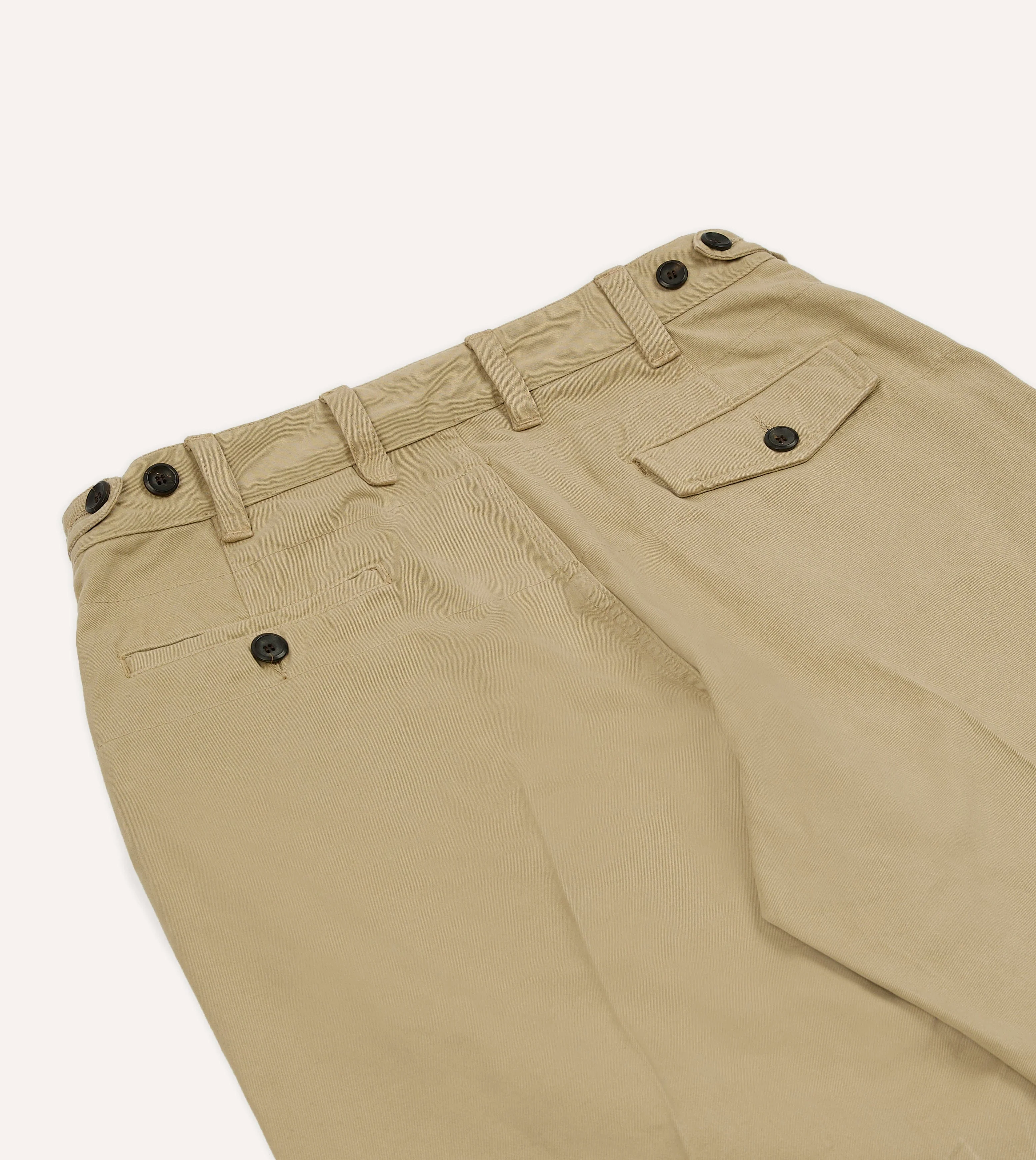 Sand Heavy Cotton Flat Front Chino - Image 5