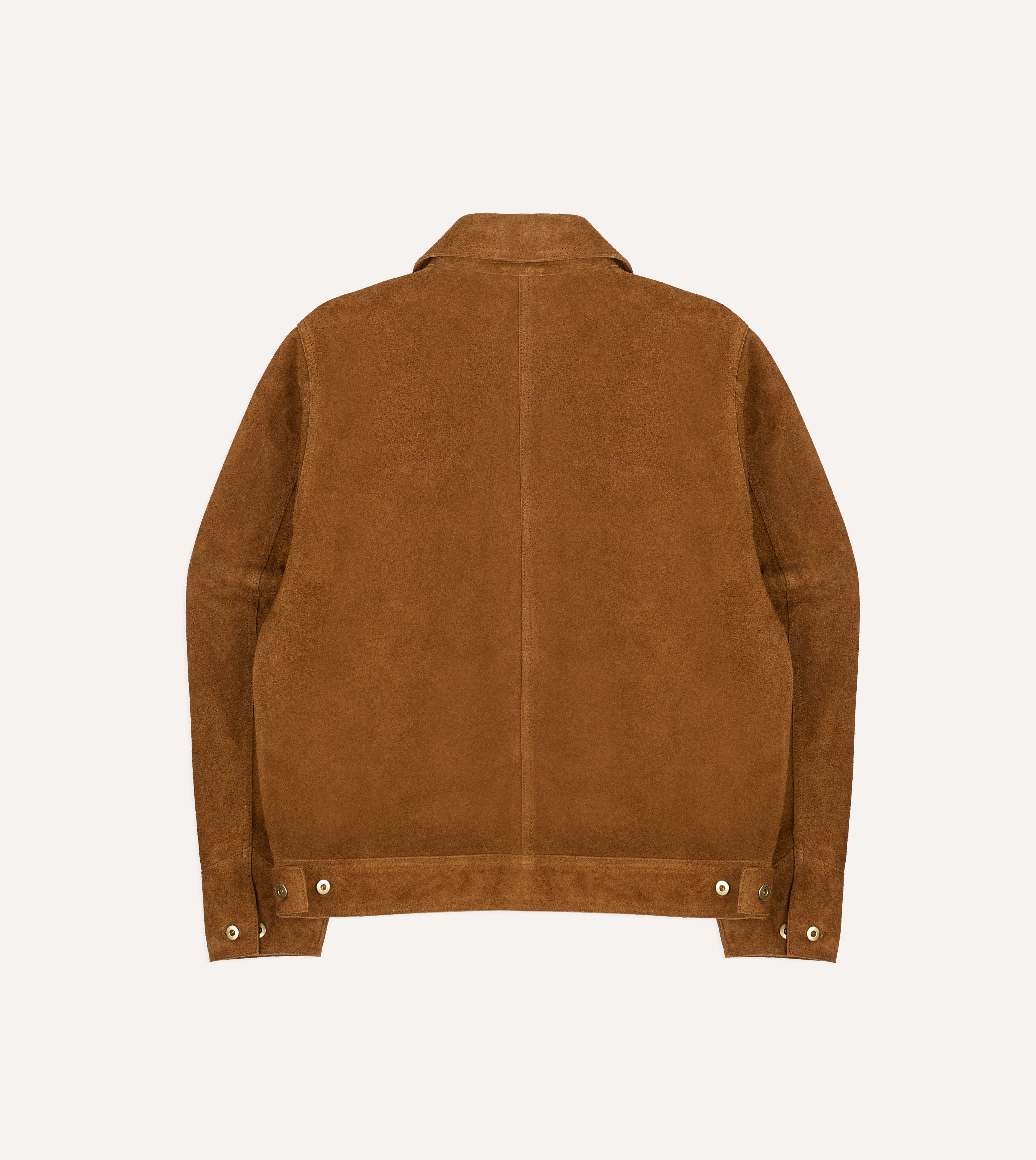 Snuff Raw Suede Blouson Jacket - Image 10