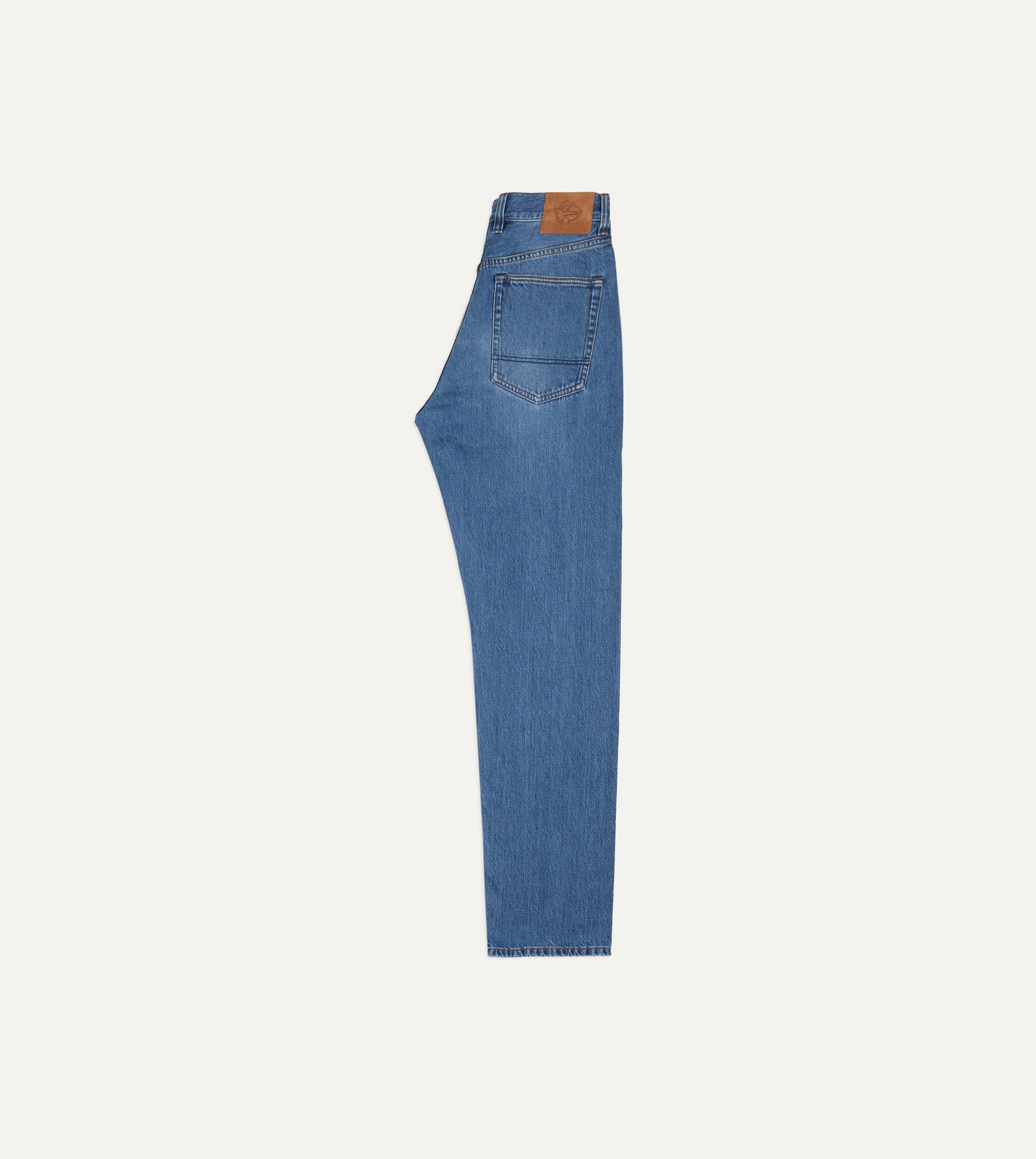 Stone Wash 13oz Seamless Denim Five-Pocket Jeans - Image 6