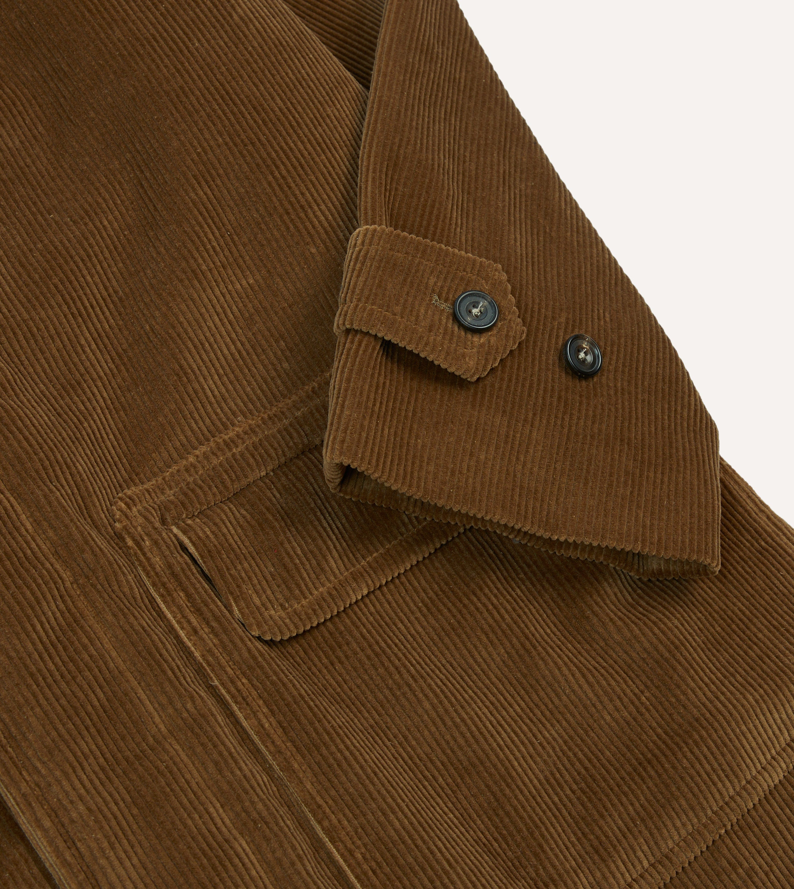 Tan Corduroy Raglan Coat - Image 4