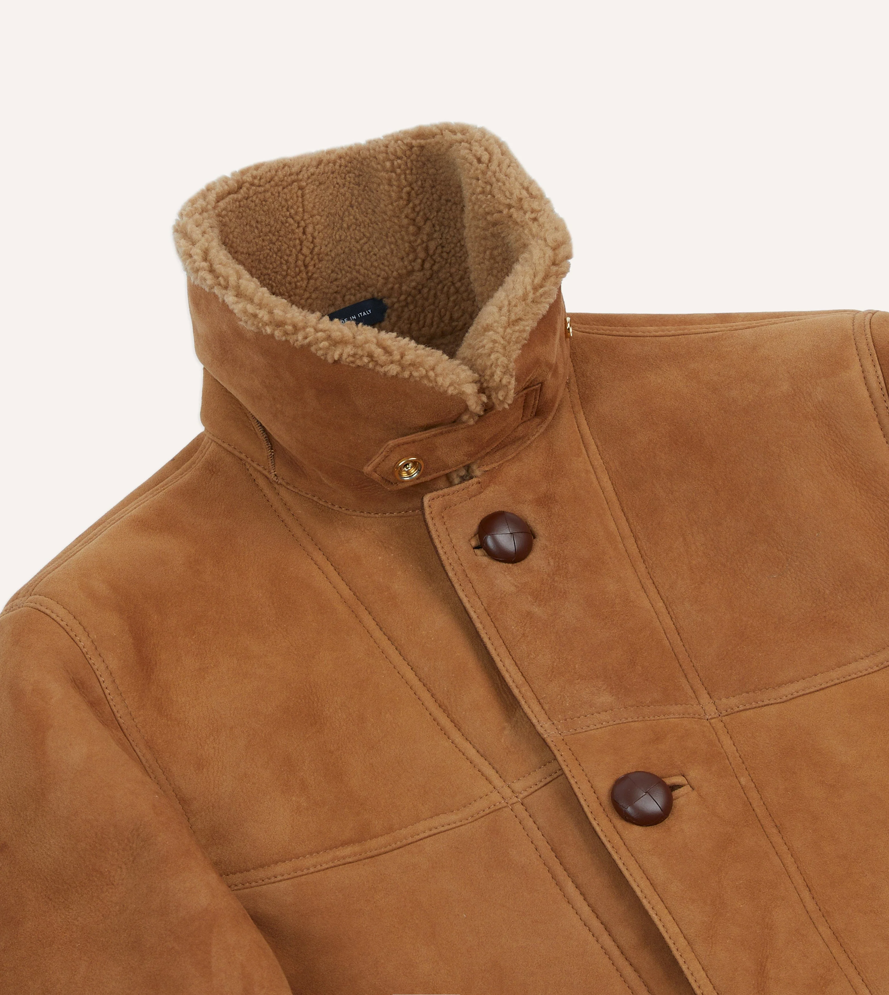 Tan Western Shearling Jacket - Image 4