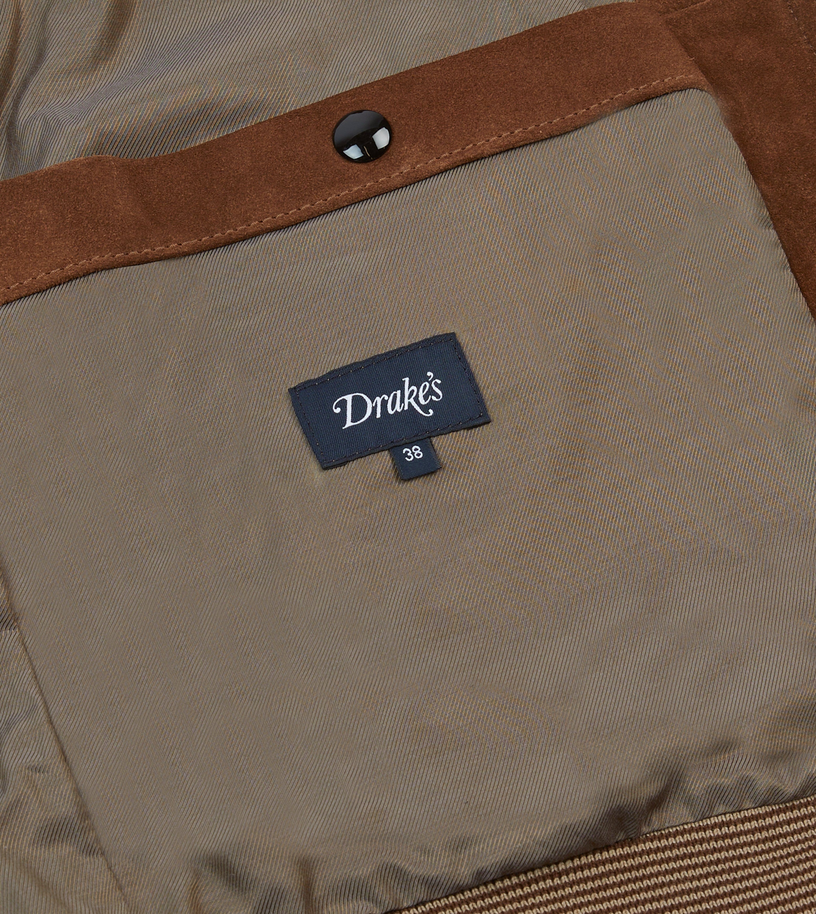 Tobacco Heavyweight Suede A-2 Bomber Jacket - Image 8