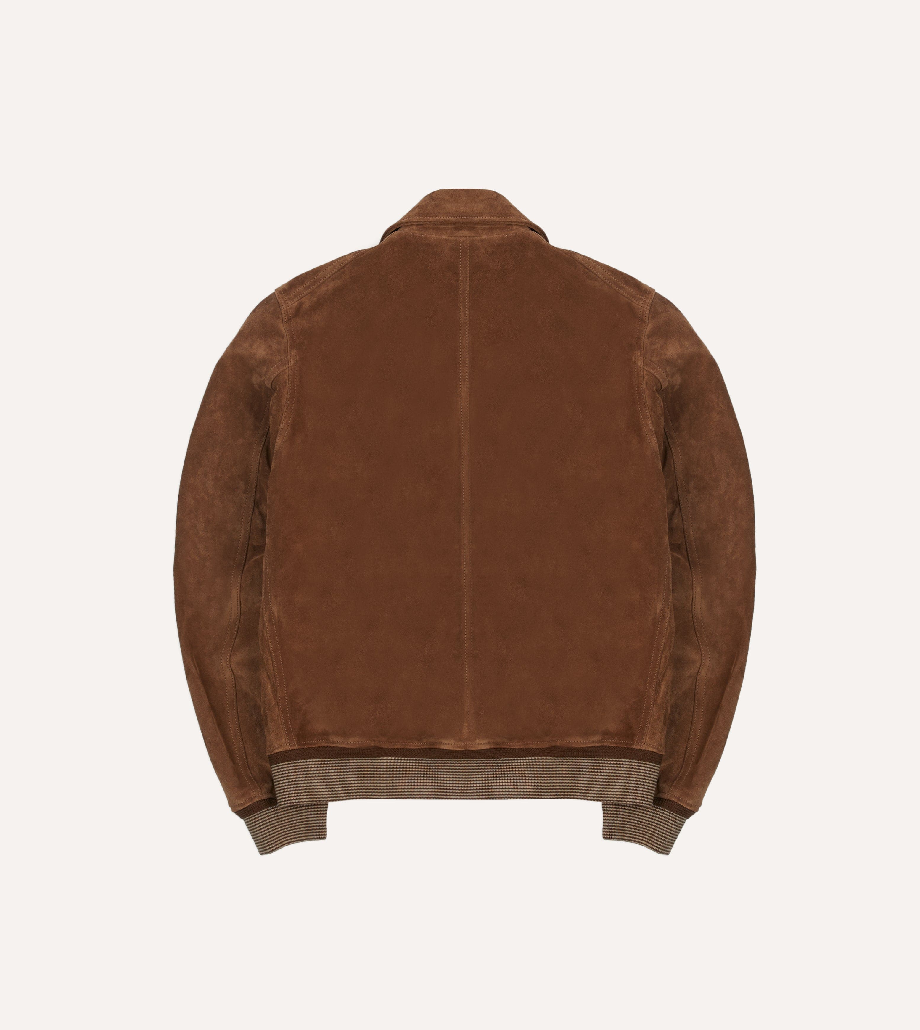 Tobacco Heavyweight Suede A-2 Bomber Jacket - Image 9