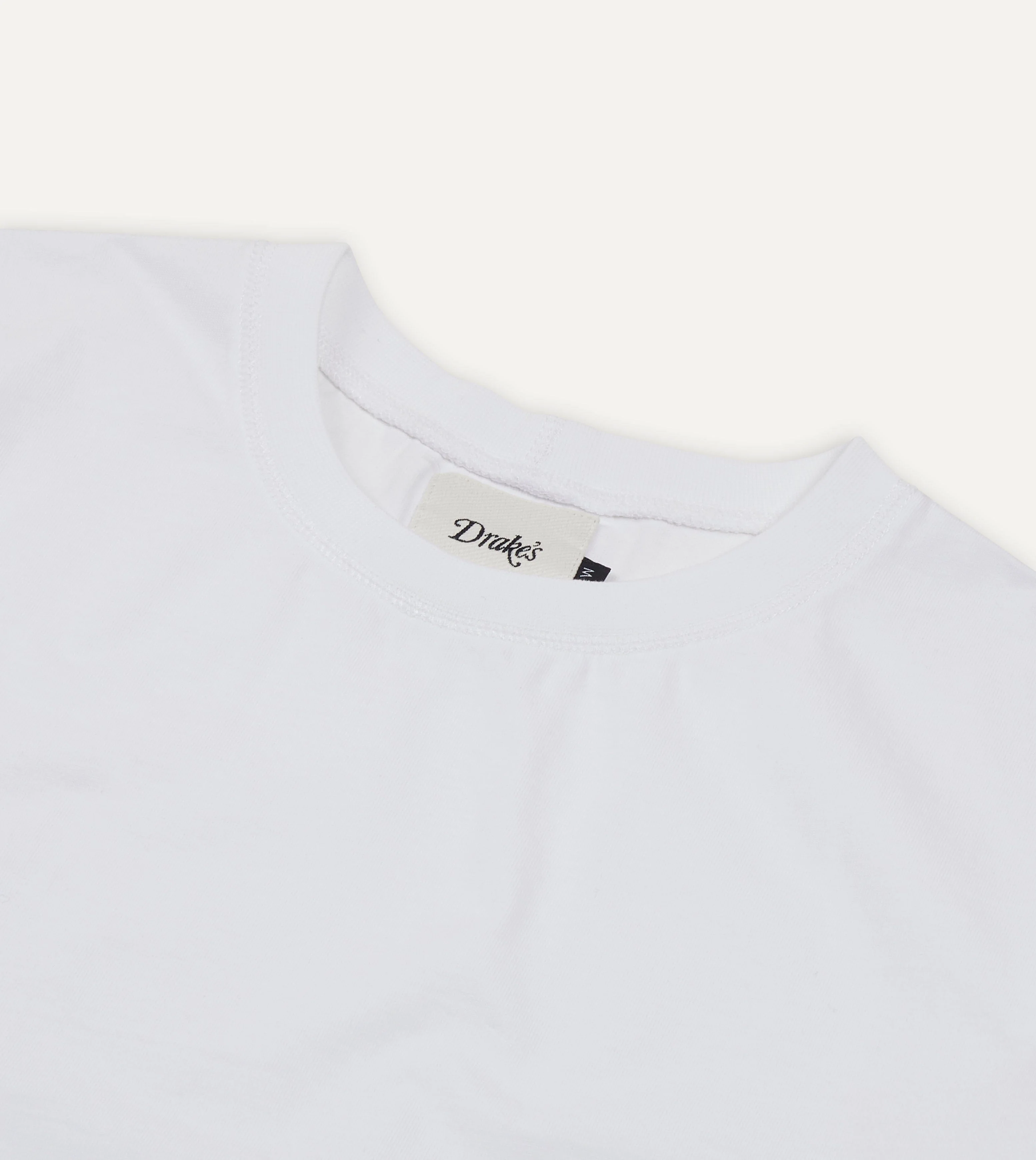 White Cotton Crew Neck Hiking T-Shirt - Image 3