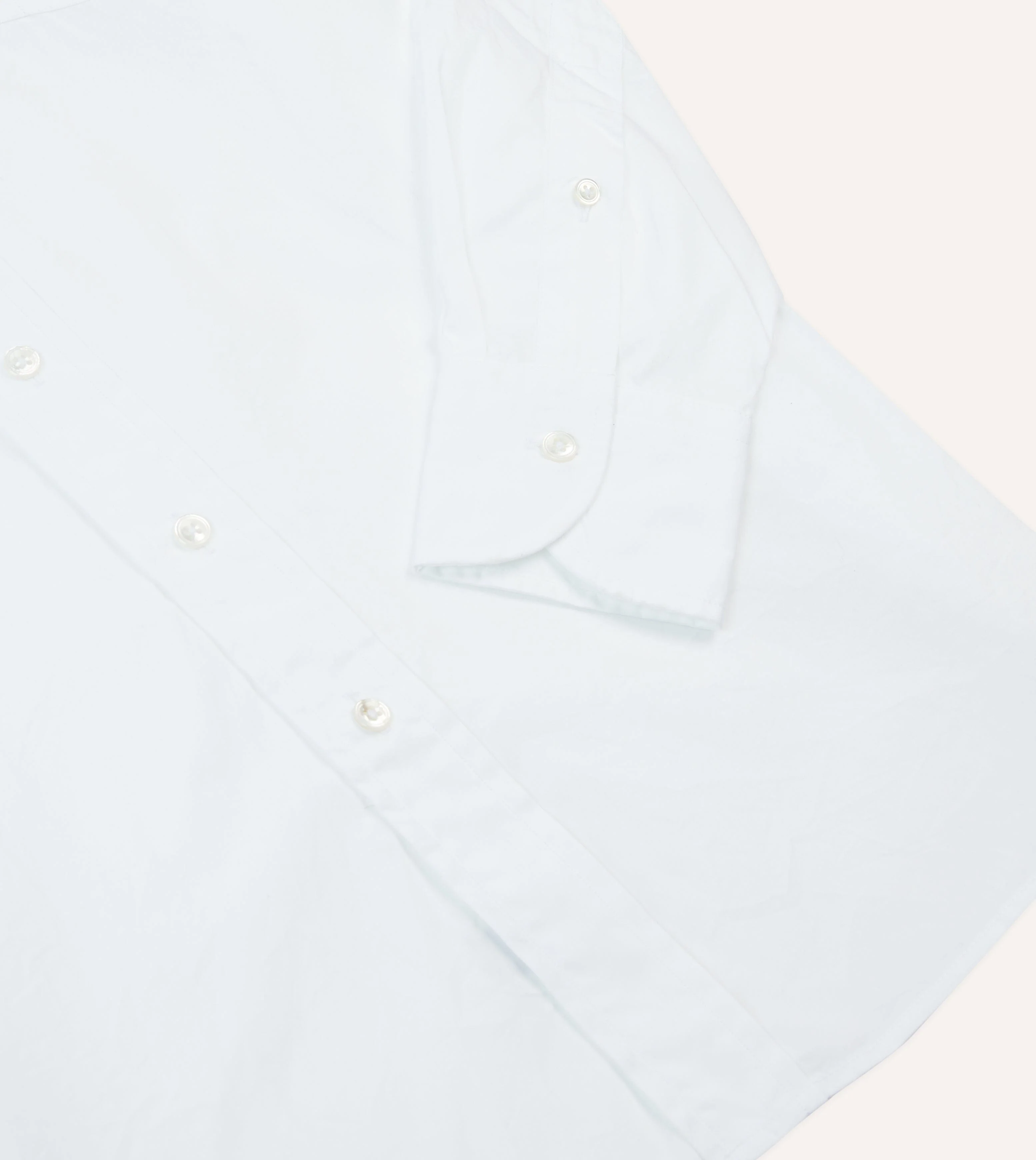 White Cotton Pocket Poplin Button-Down Shirt - Image 5