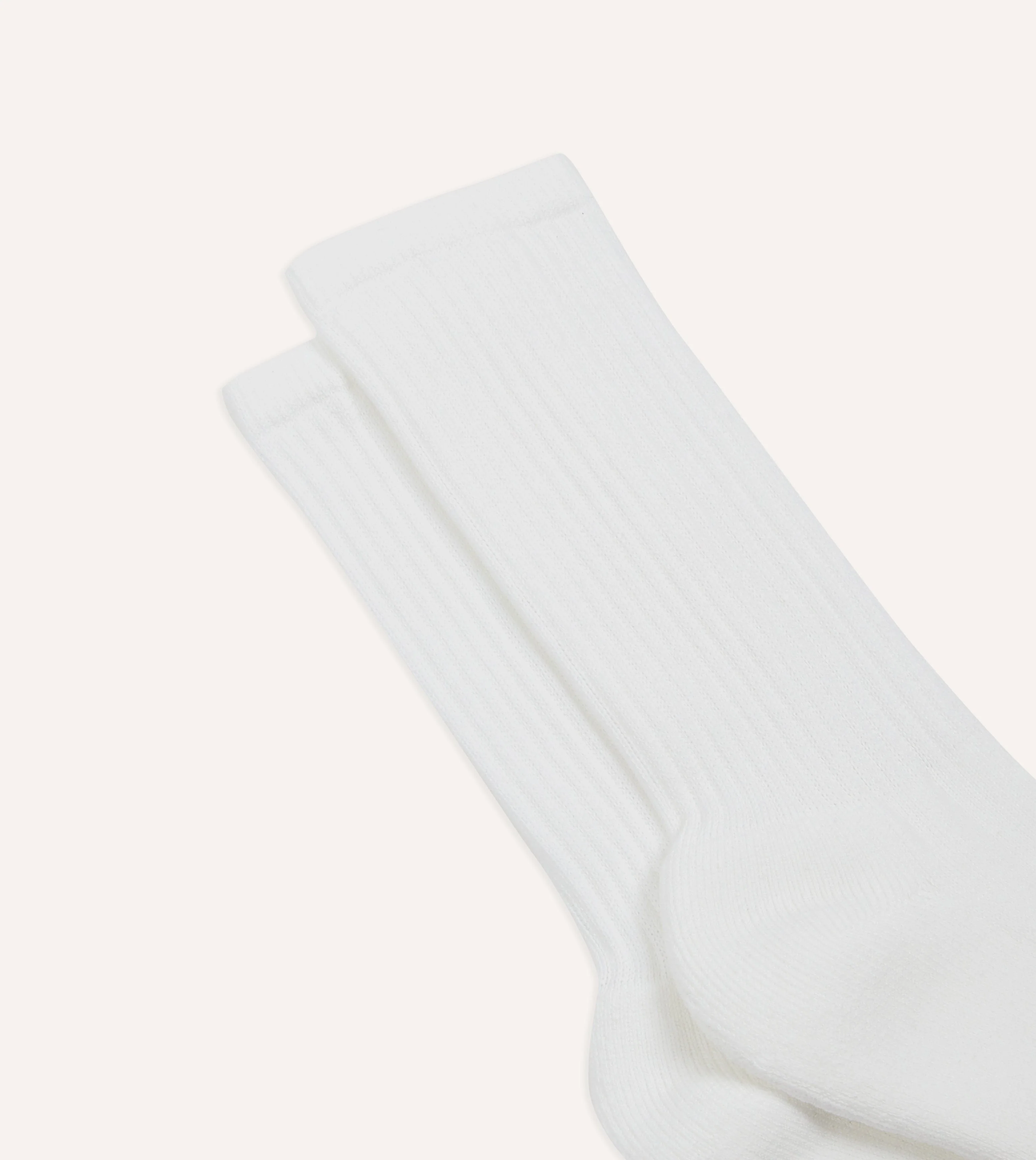White Cotton Sports Socks - Image 3