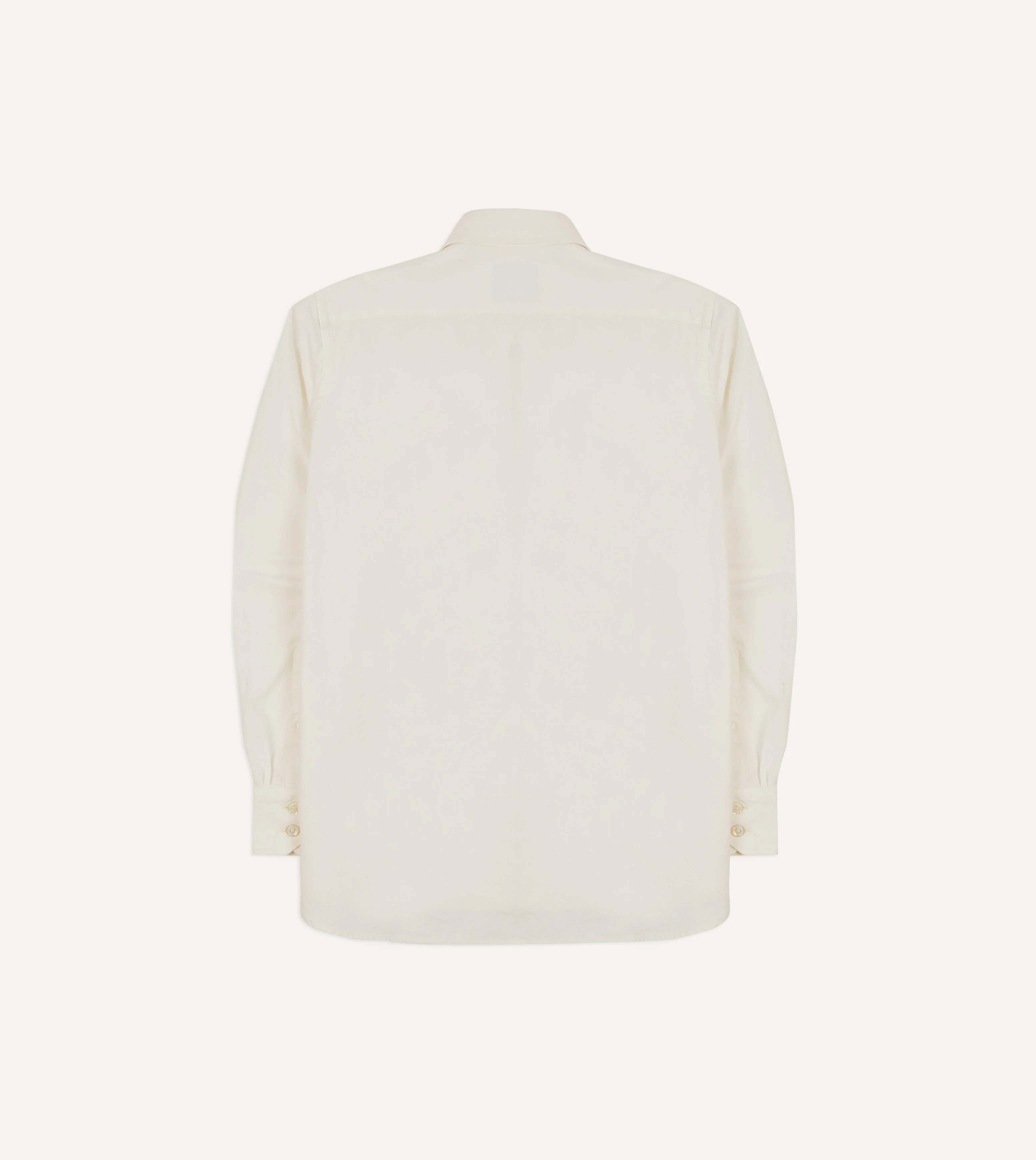 White Cotton Two-Pocket Work Shirt - Image 6