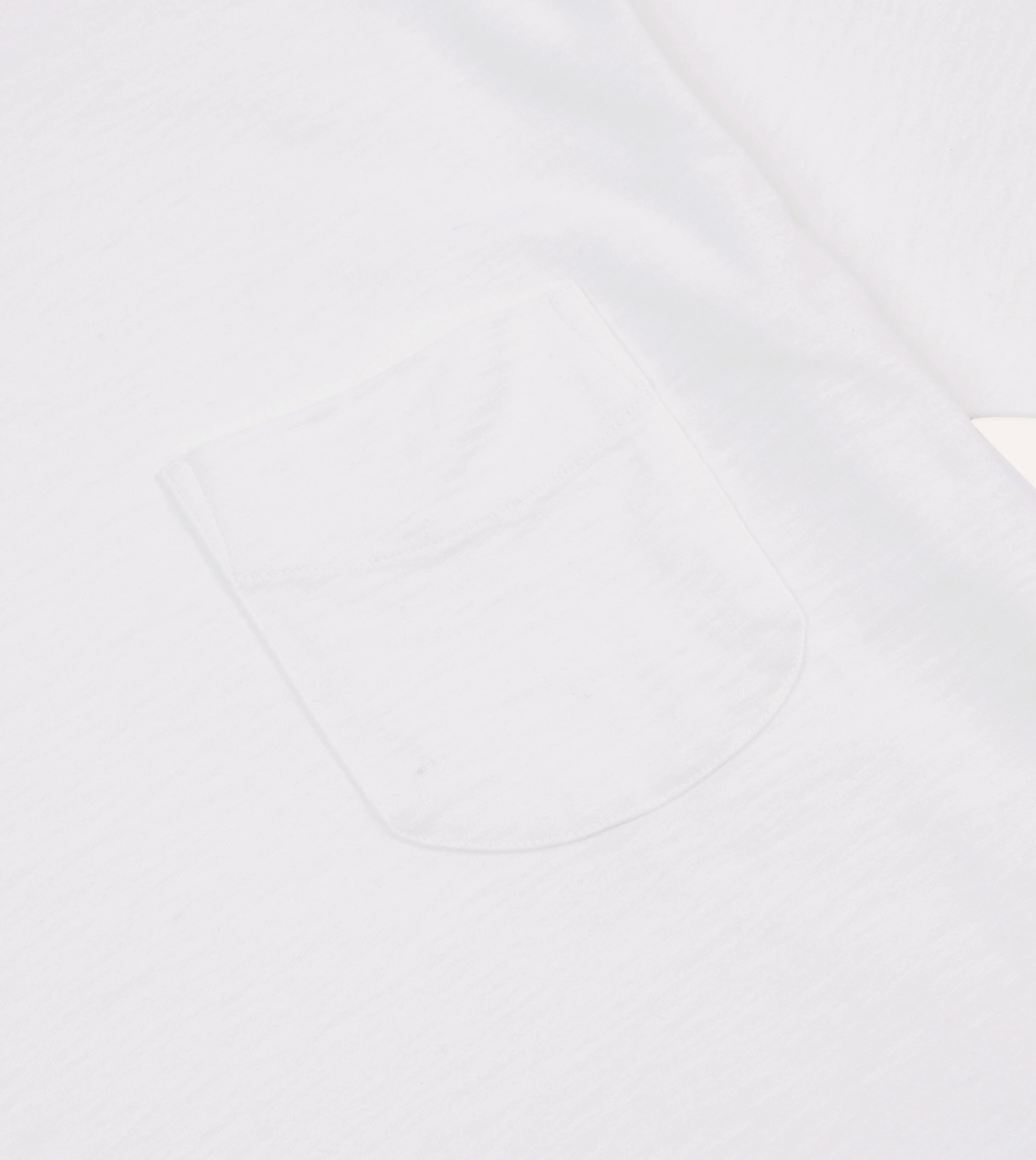 White Flamé Cotton Crew Neck Hiking T-Shirt - Image 3