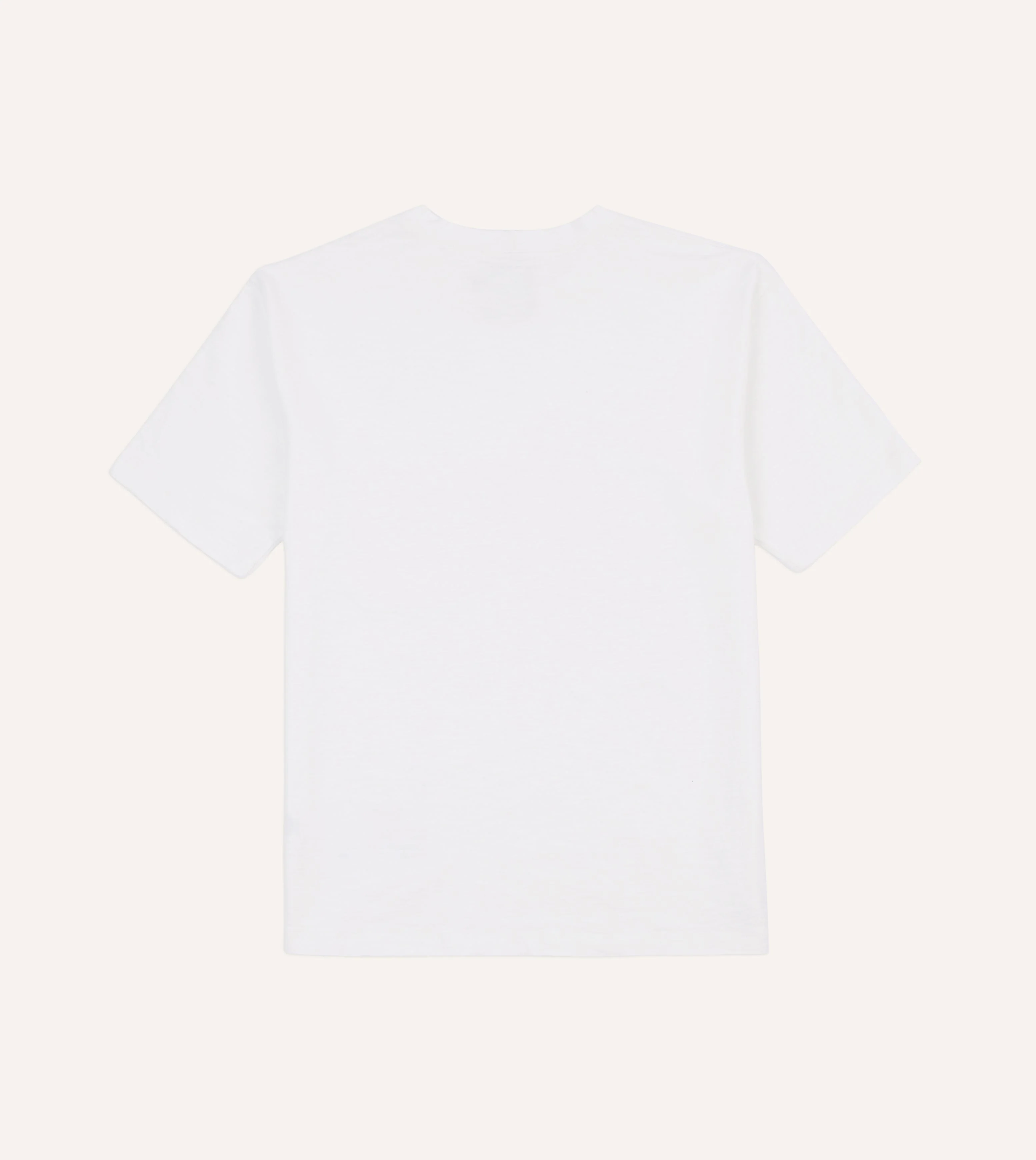 White Flamé Cotton Crew Neck Hiking T-Shirt - Image 5