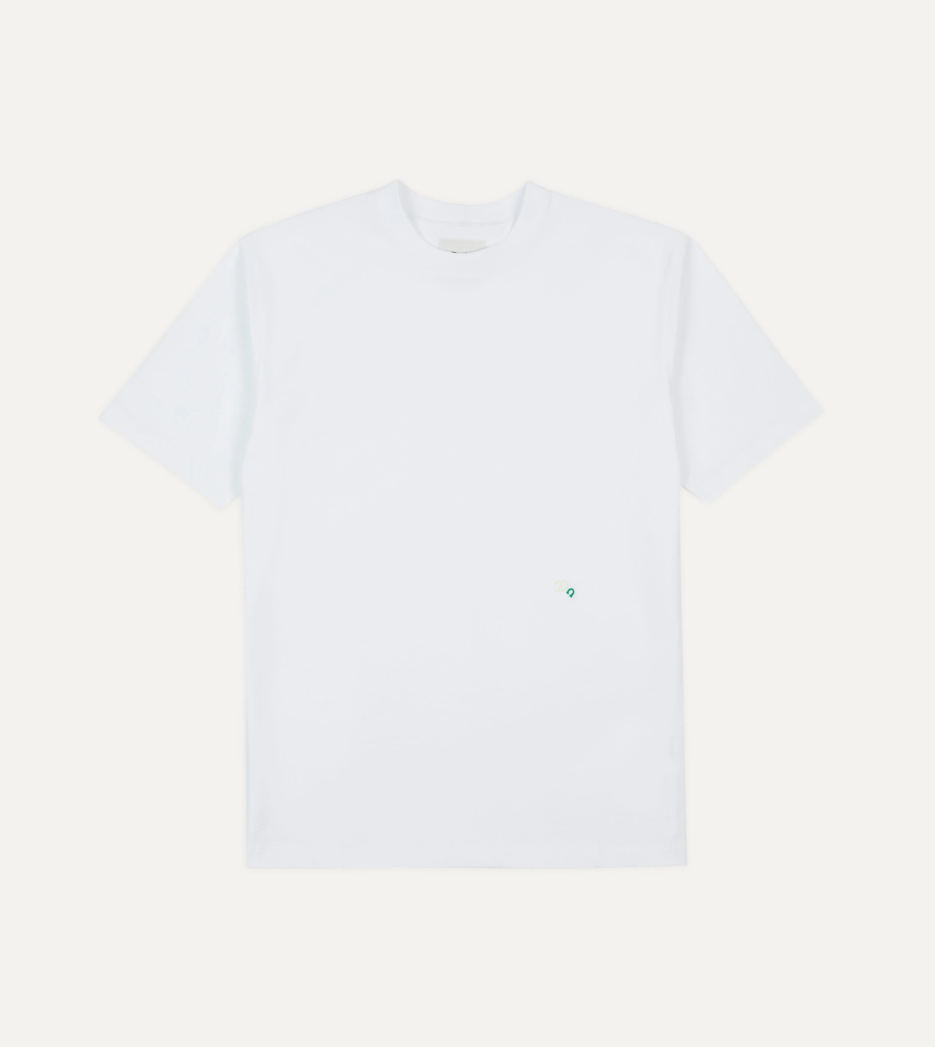 White Horseshoe Embroidered Crew Neck Hiking T-Shirt