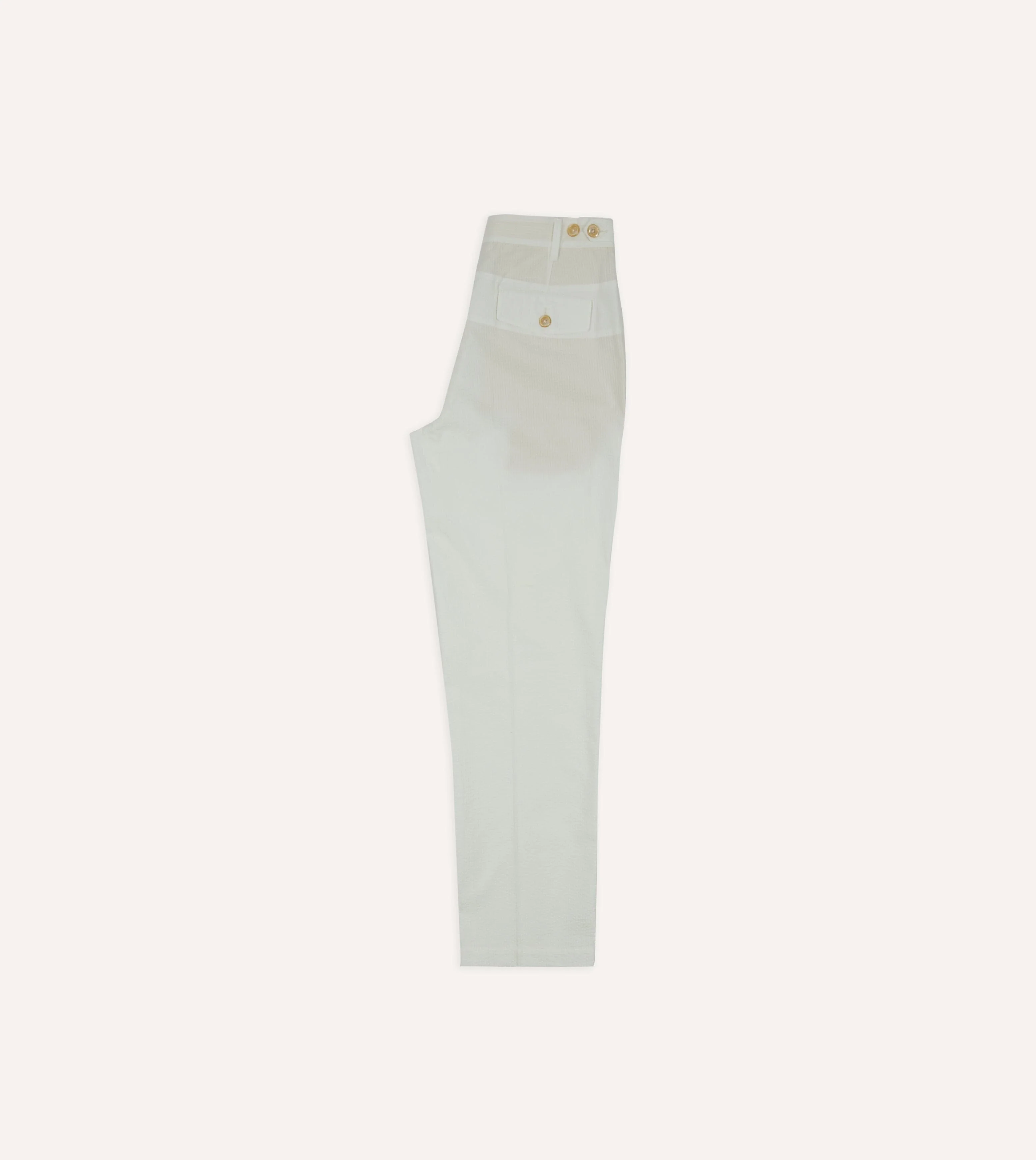 White Seersucker Games Trousers - Image 6