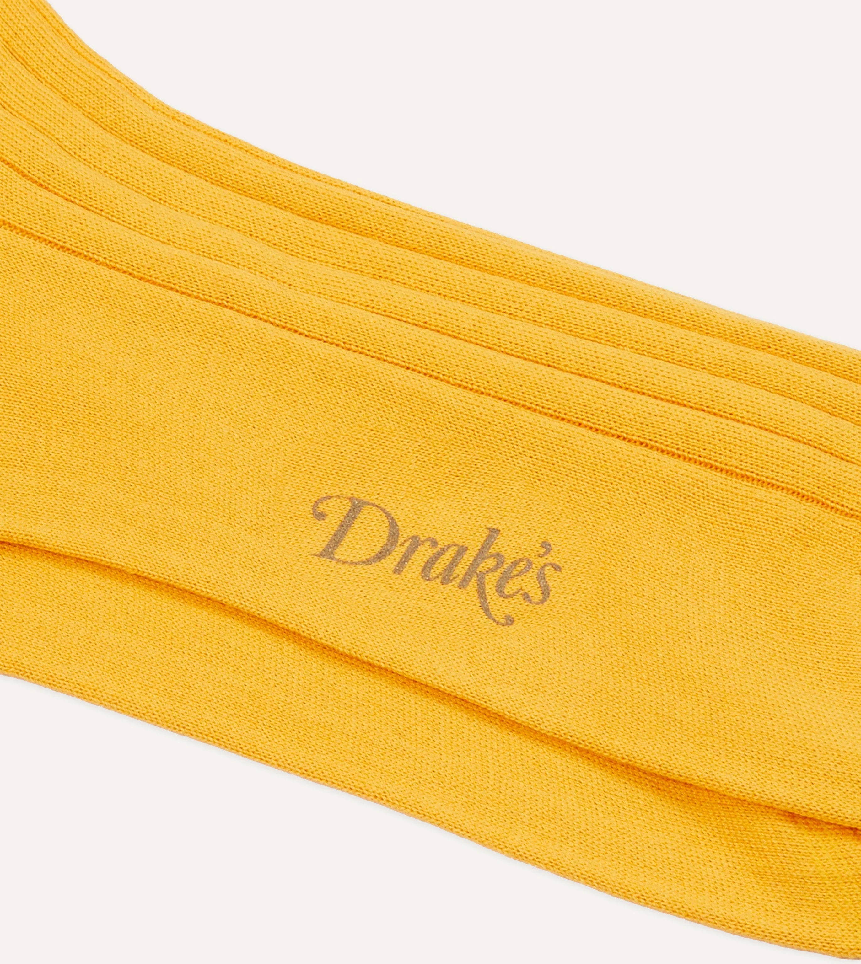 Yellow Cotton Mid-Calf Socks - Image 2