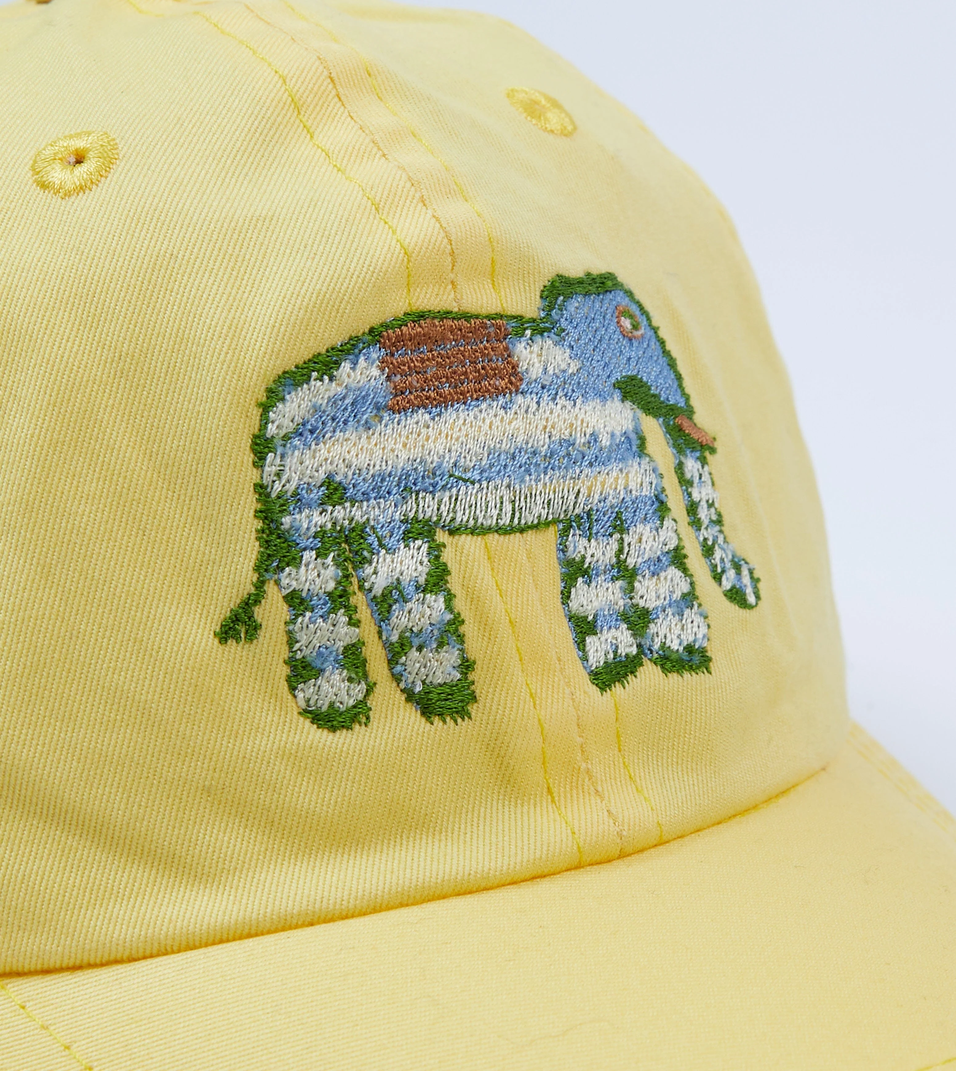 Yellow Elephant Emblem Cotton Twill Baseball Cap - Image 3