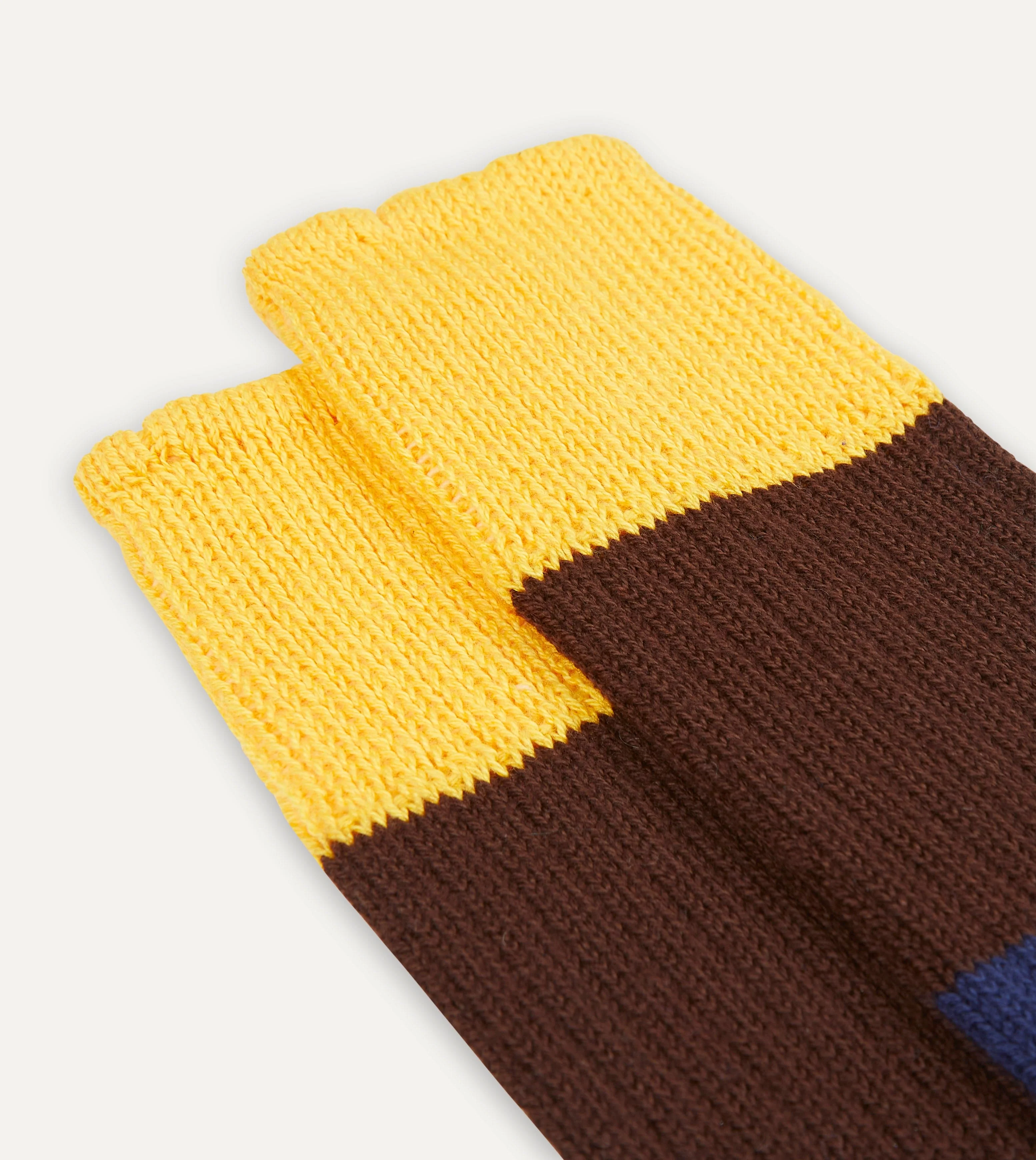 Yellow Multi Cotton Sports Socks - Image 3