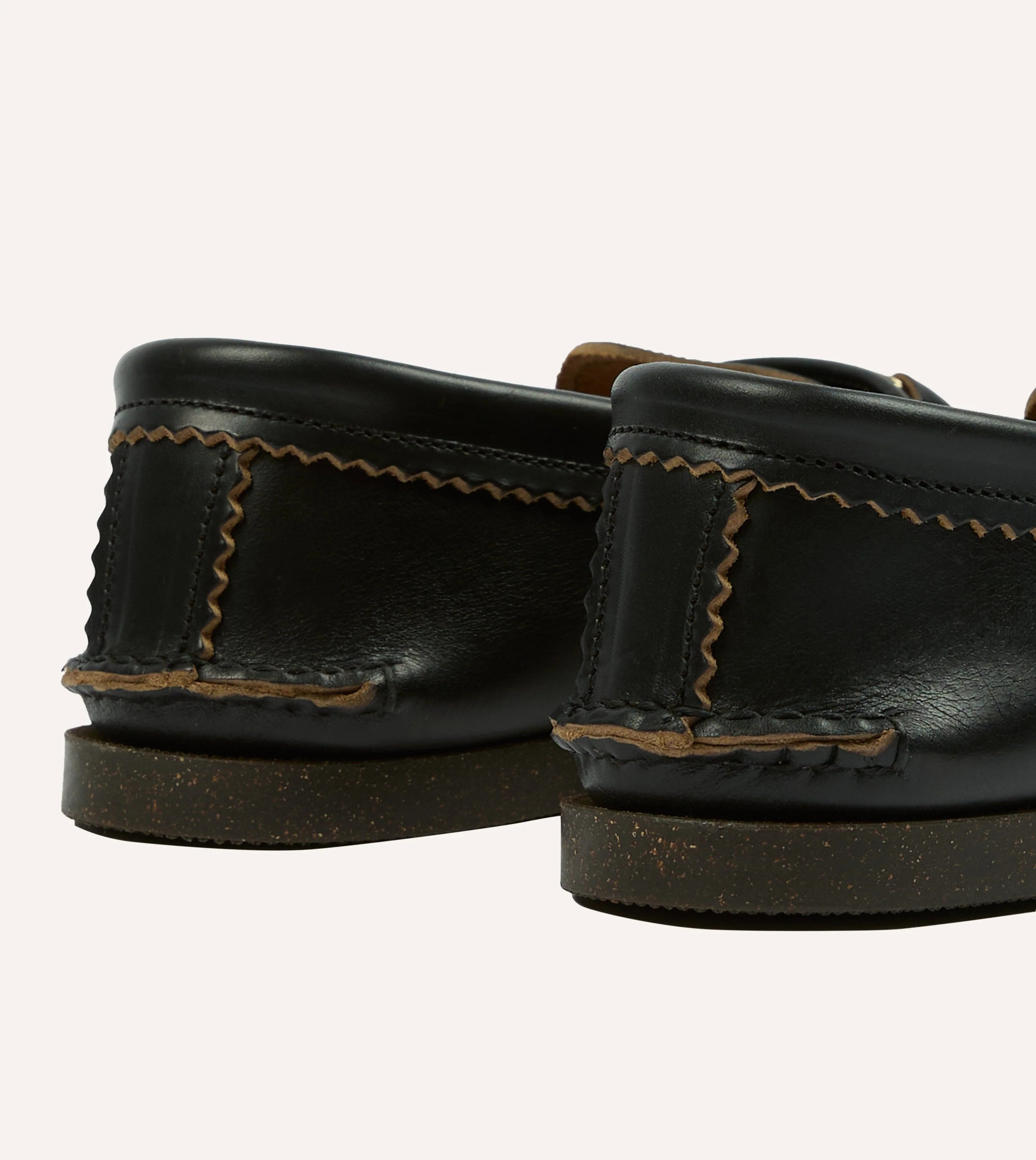 Yuketen Black Leather Bit Loafer with Camp Sole - Image 6
