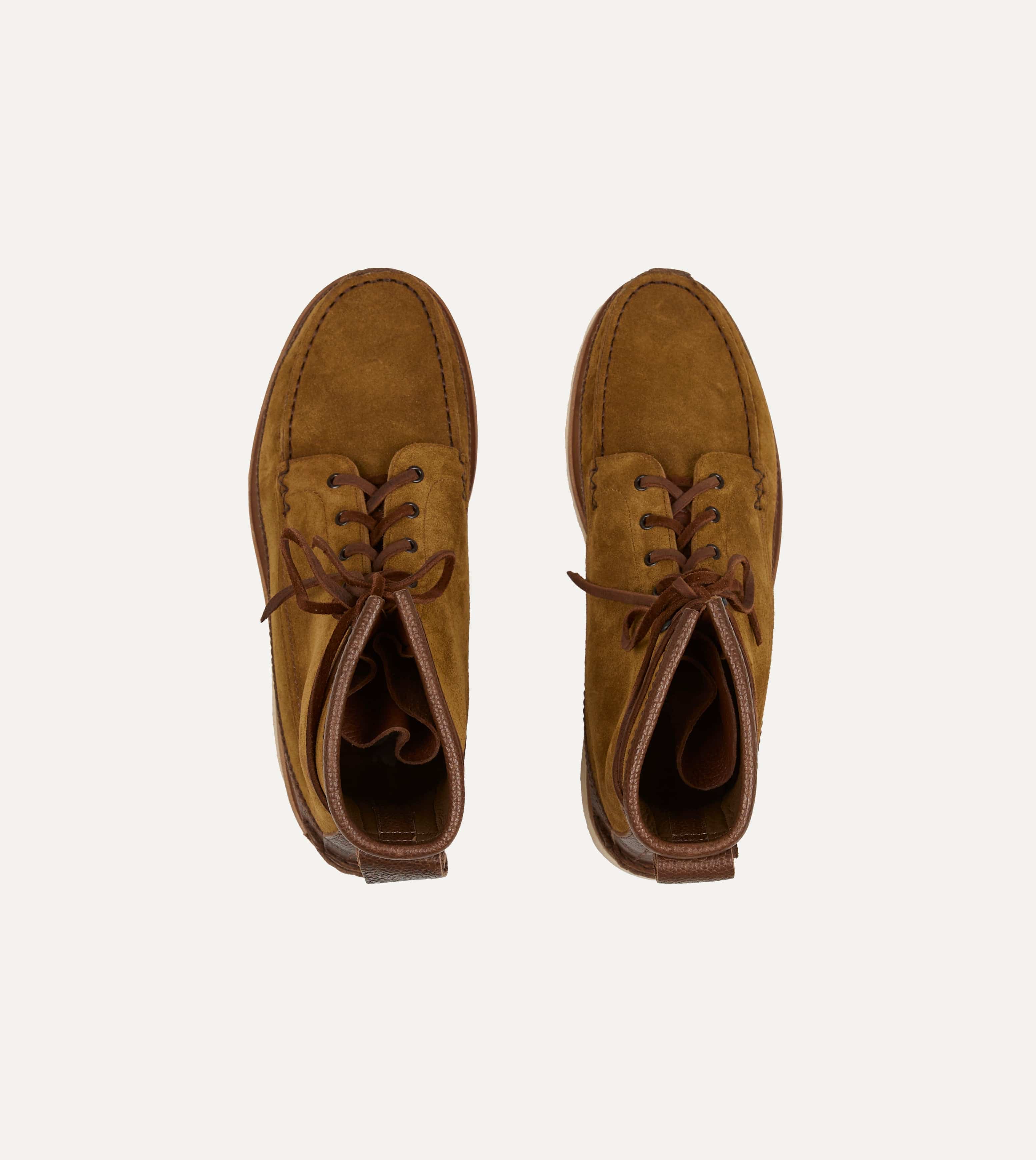 Yuketen Maine Guide Brown Flesh Out Leather DB Boot - Image 4
