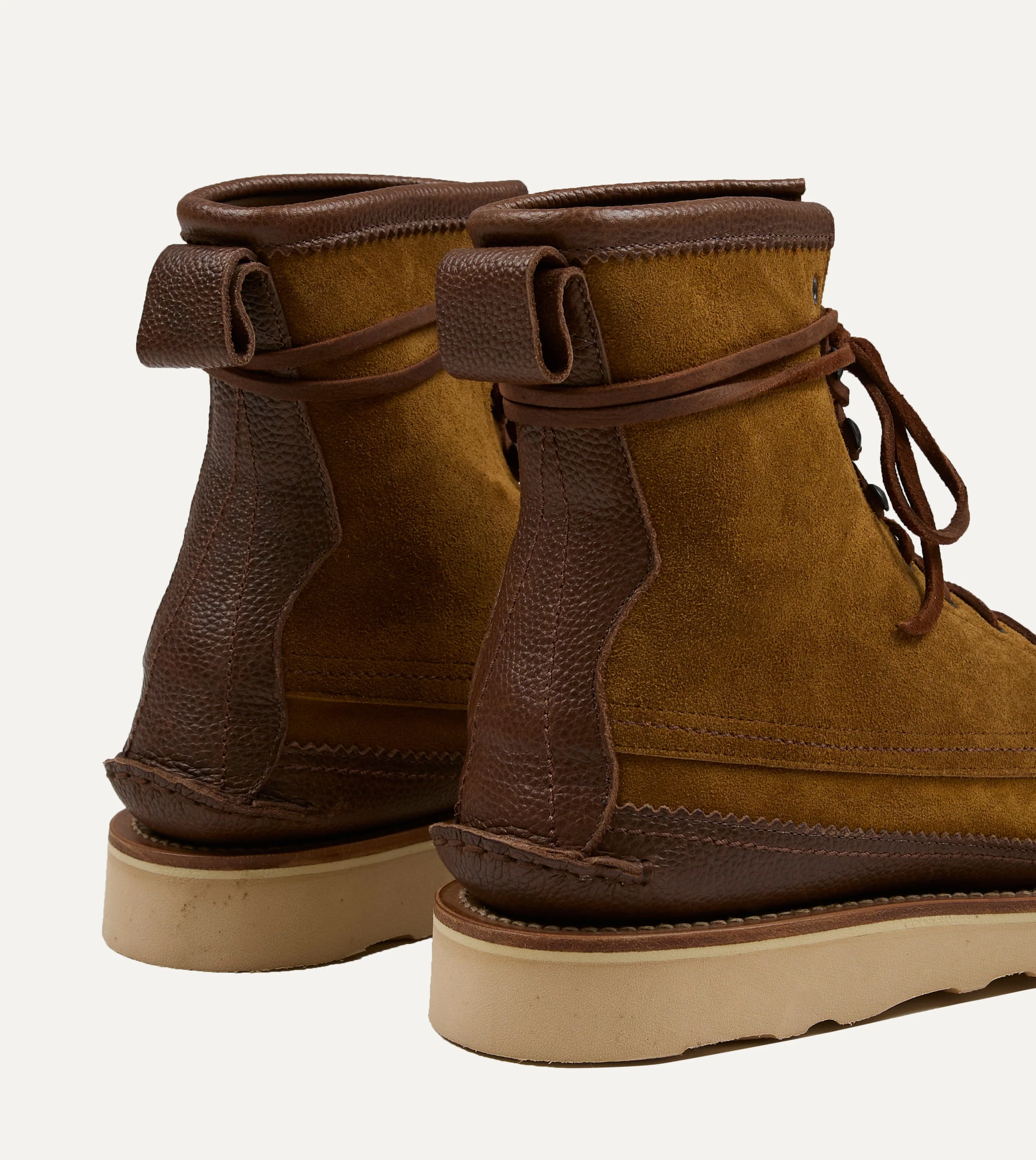 Yuketen Maine Guide Brown Flesh Out Leather DB Boot - Image 5